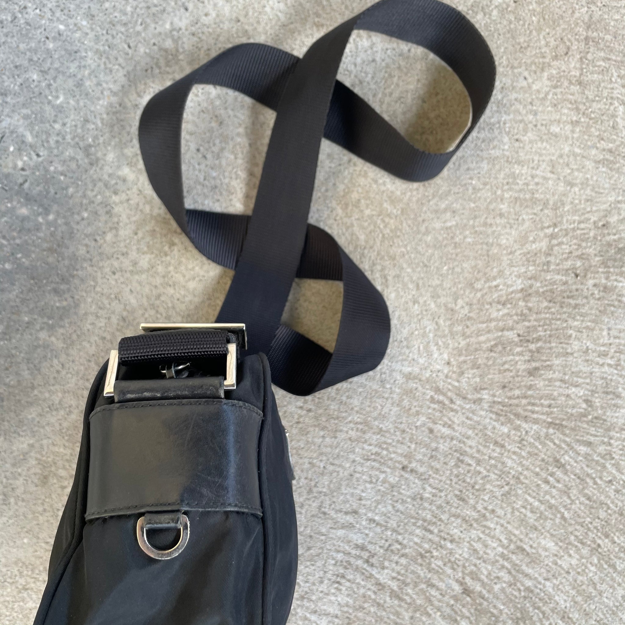 Prada Nylon Crossbody Bag Black