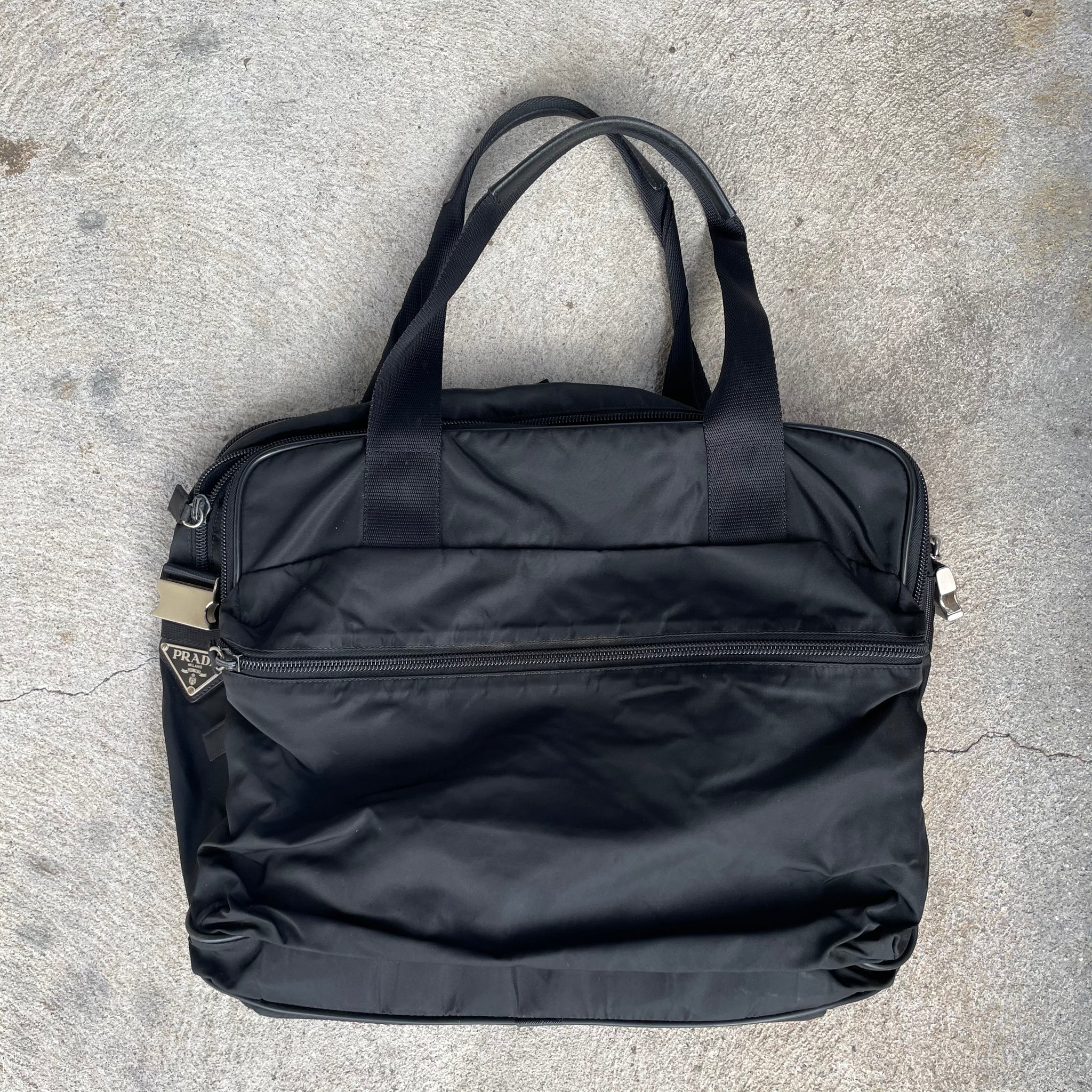 Prada Black Nylon Travel Bag
