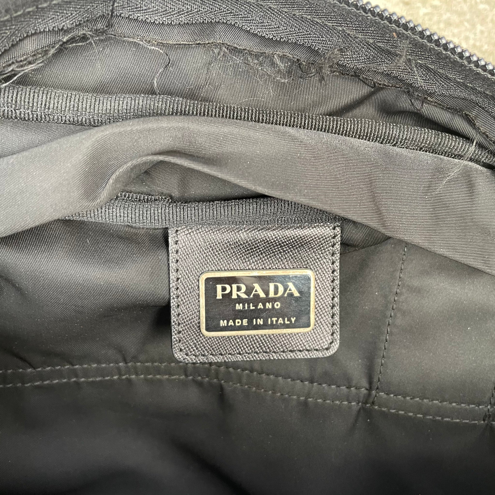 Prada Black Nylon Travel Bag