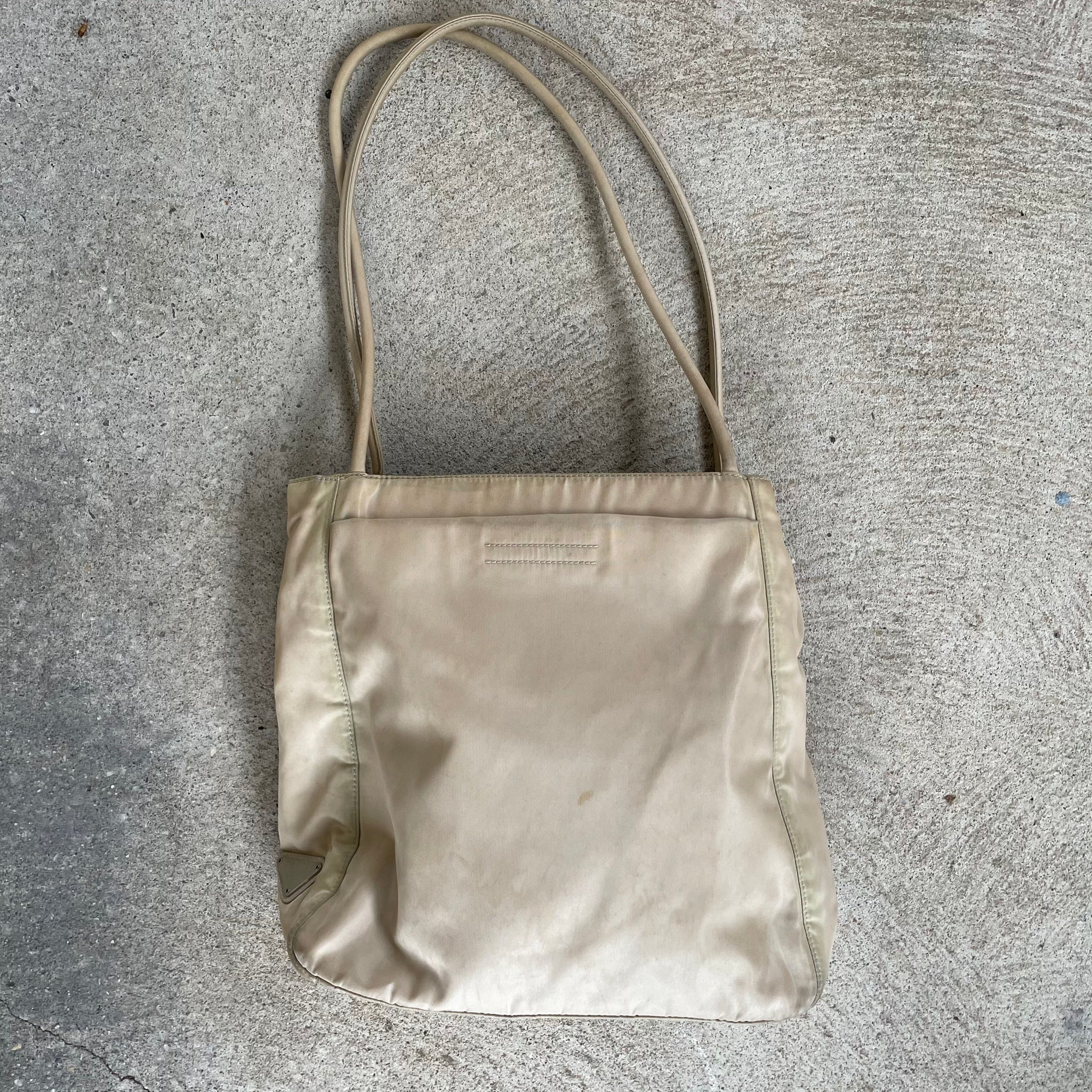 Prada Nylon Beige Shoulder Bag