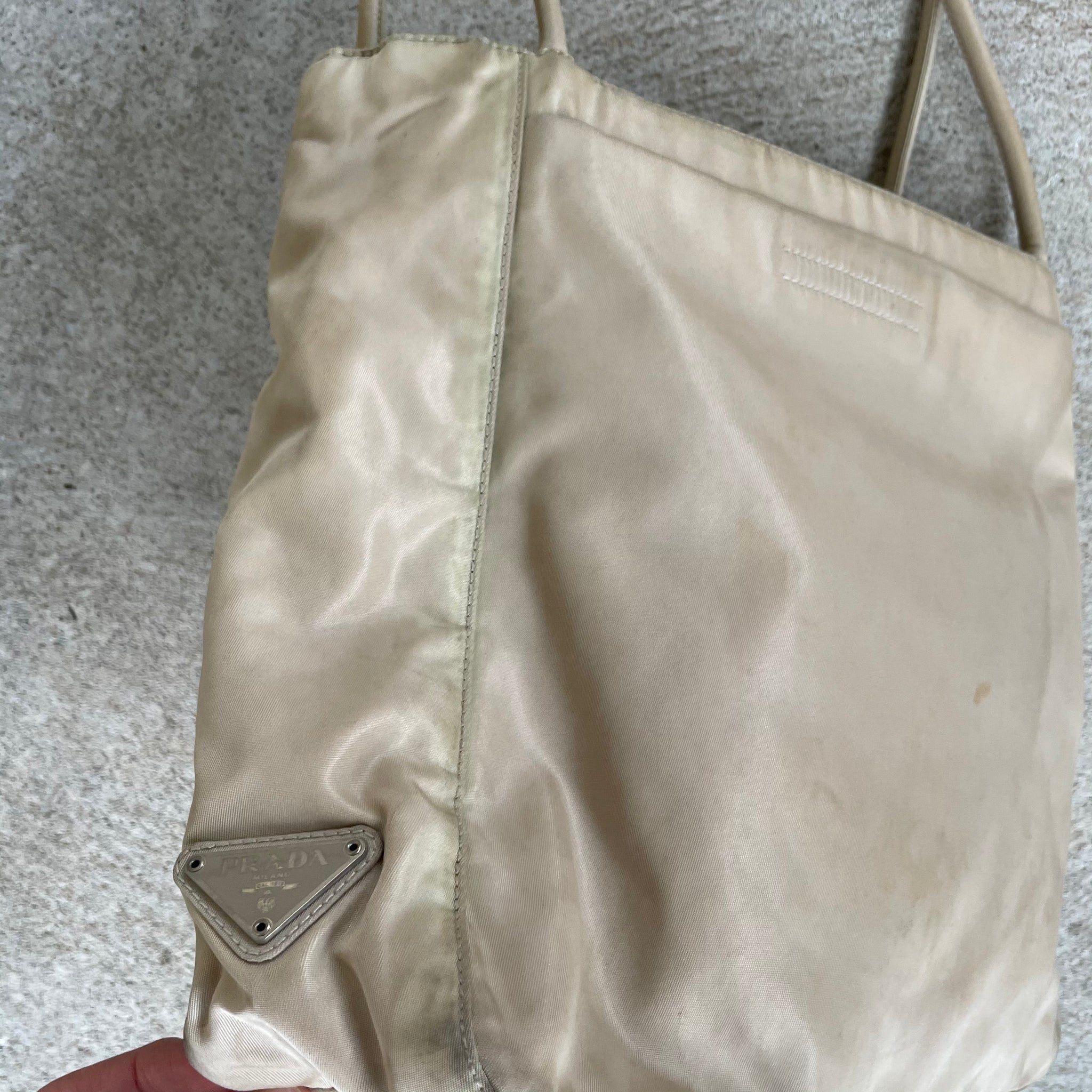 Prada Nylon Beige Shoulder Bag