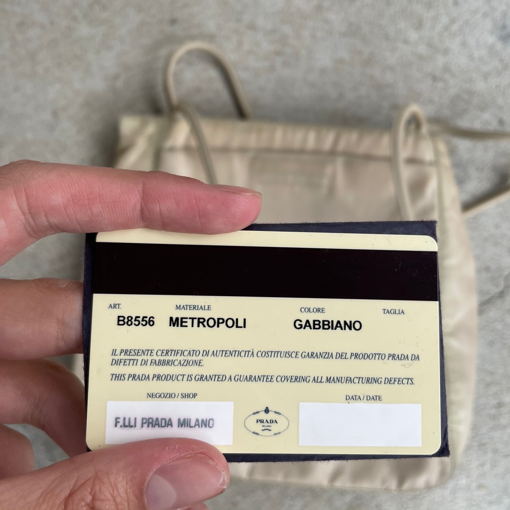 Prada Nylon Beige Shoulder Bag