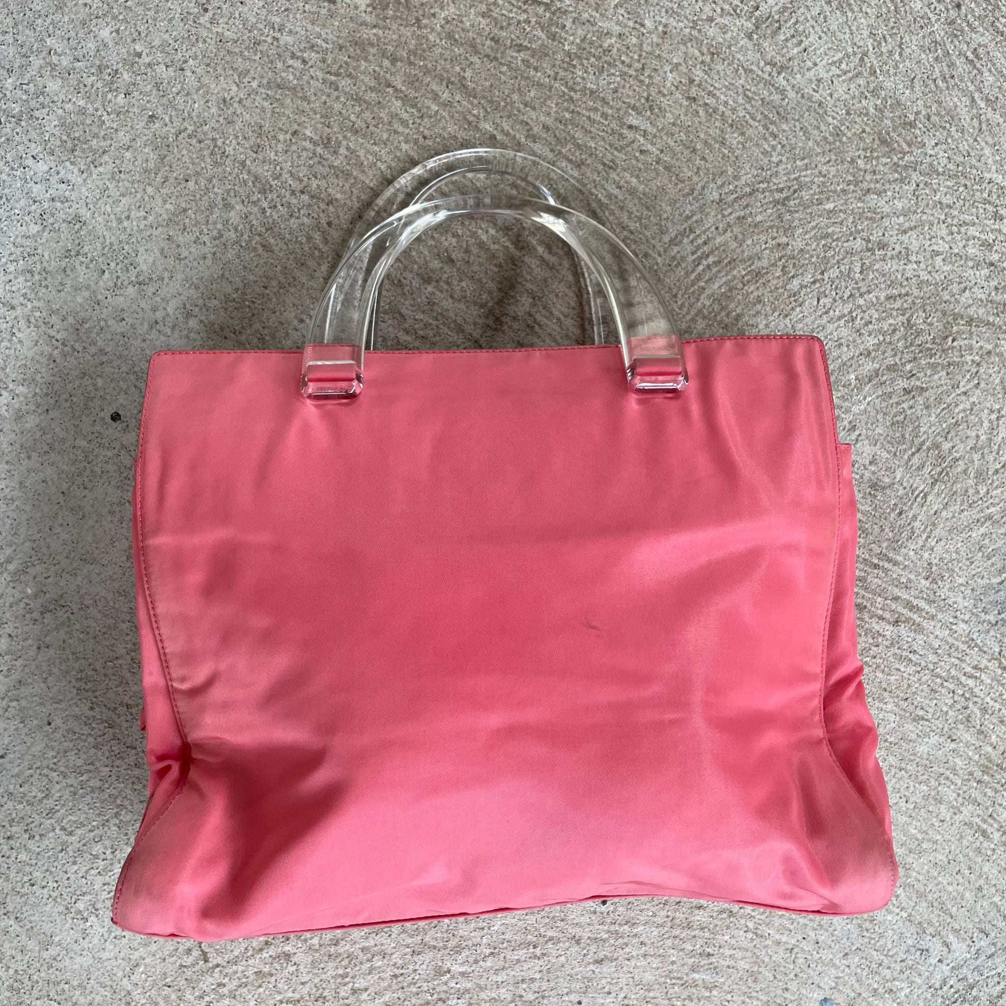Prada Nylon Pink Hand Bag