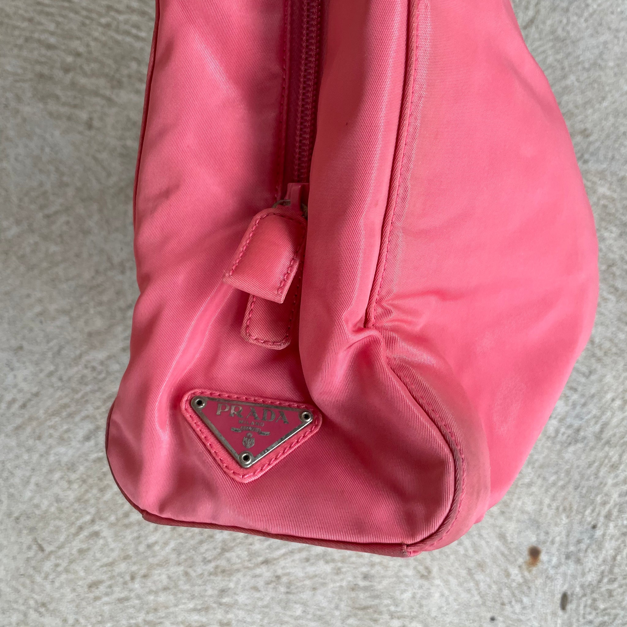 Prada Nylon Pink Hand Bag