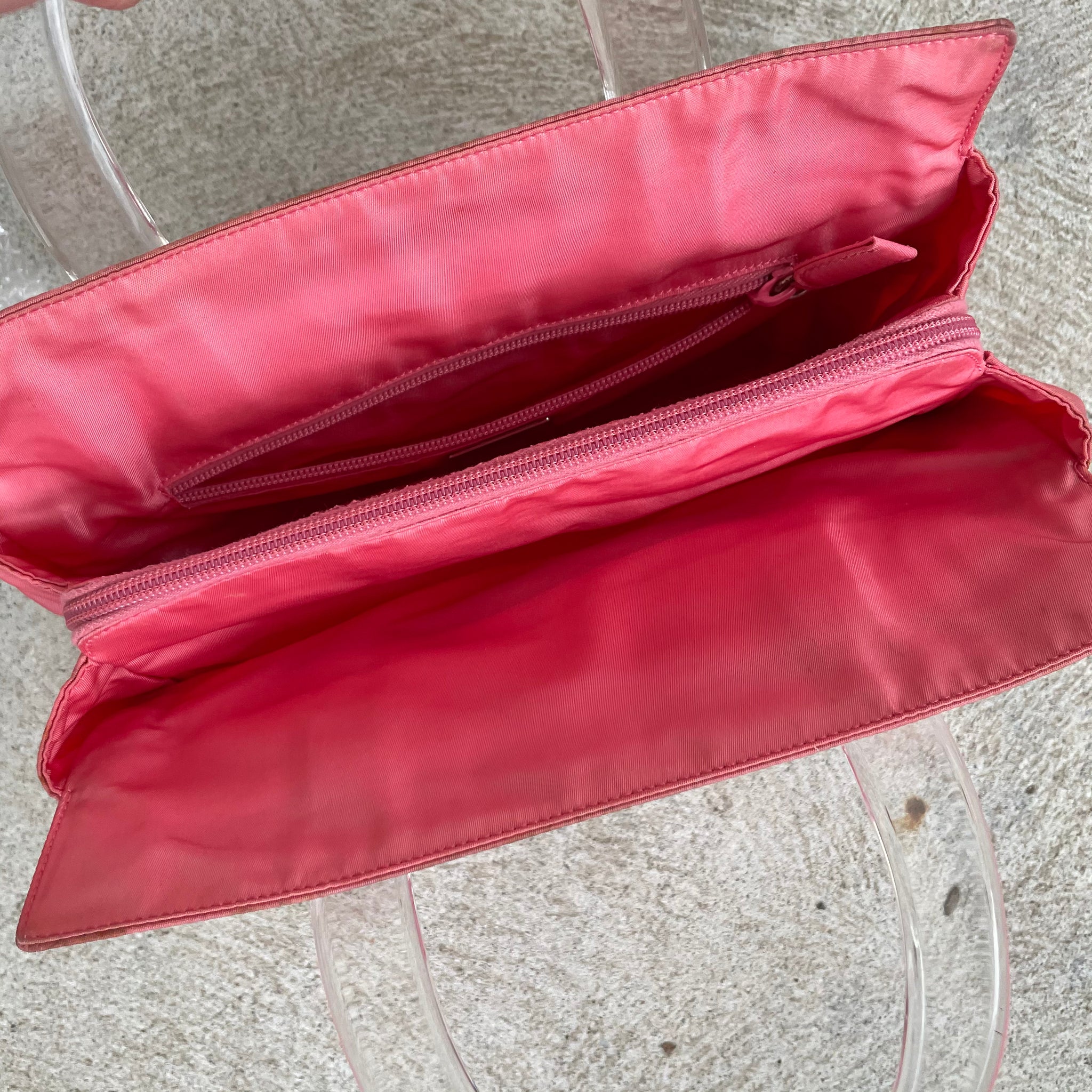 Prada Nylon Pink Hand Bag