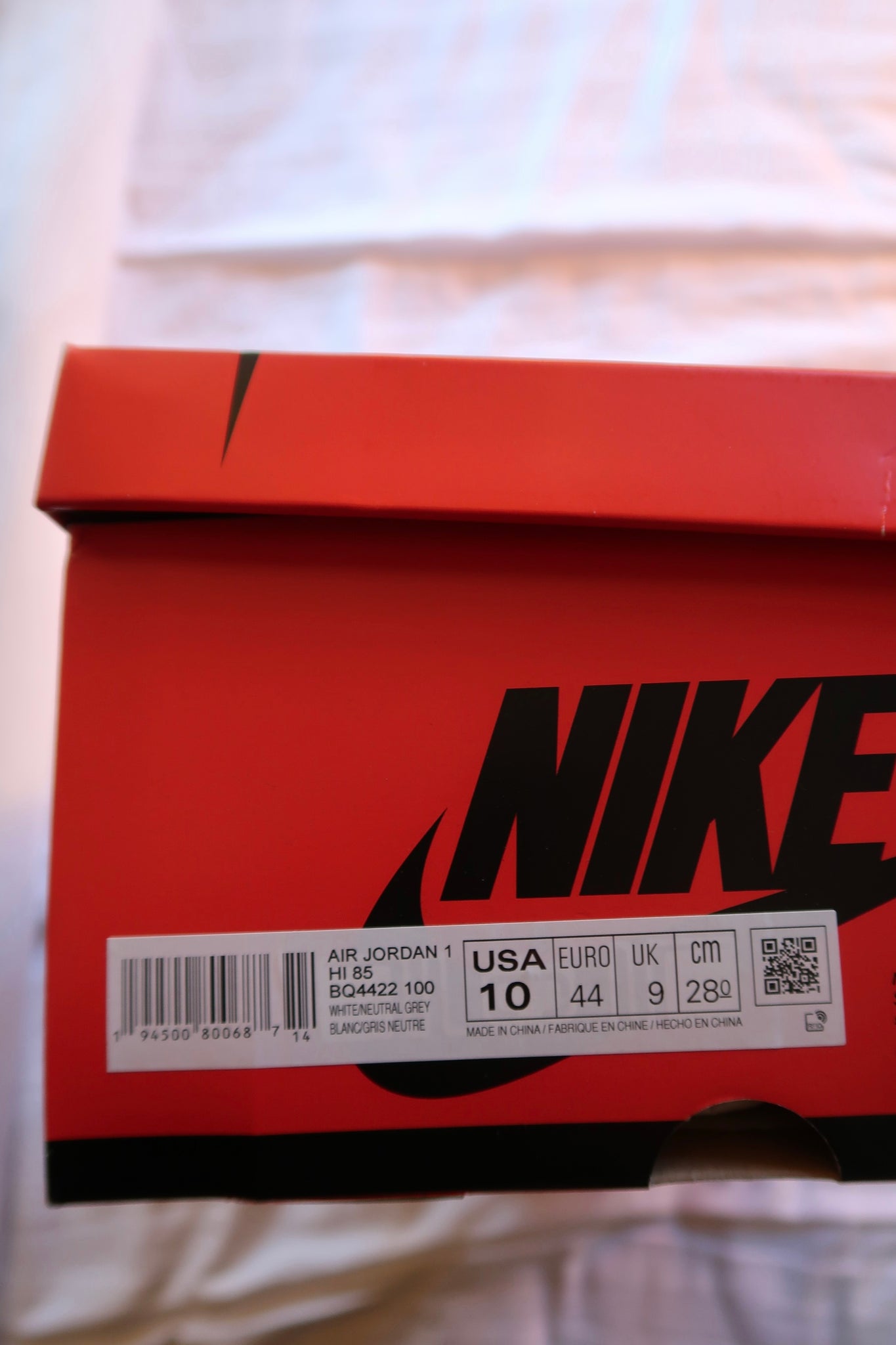 Jordan 1 Retro High 85 Neutral Grey US10