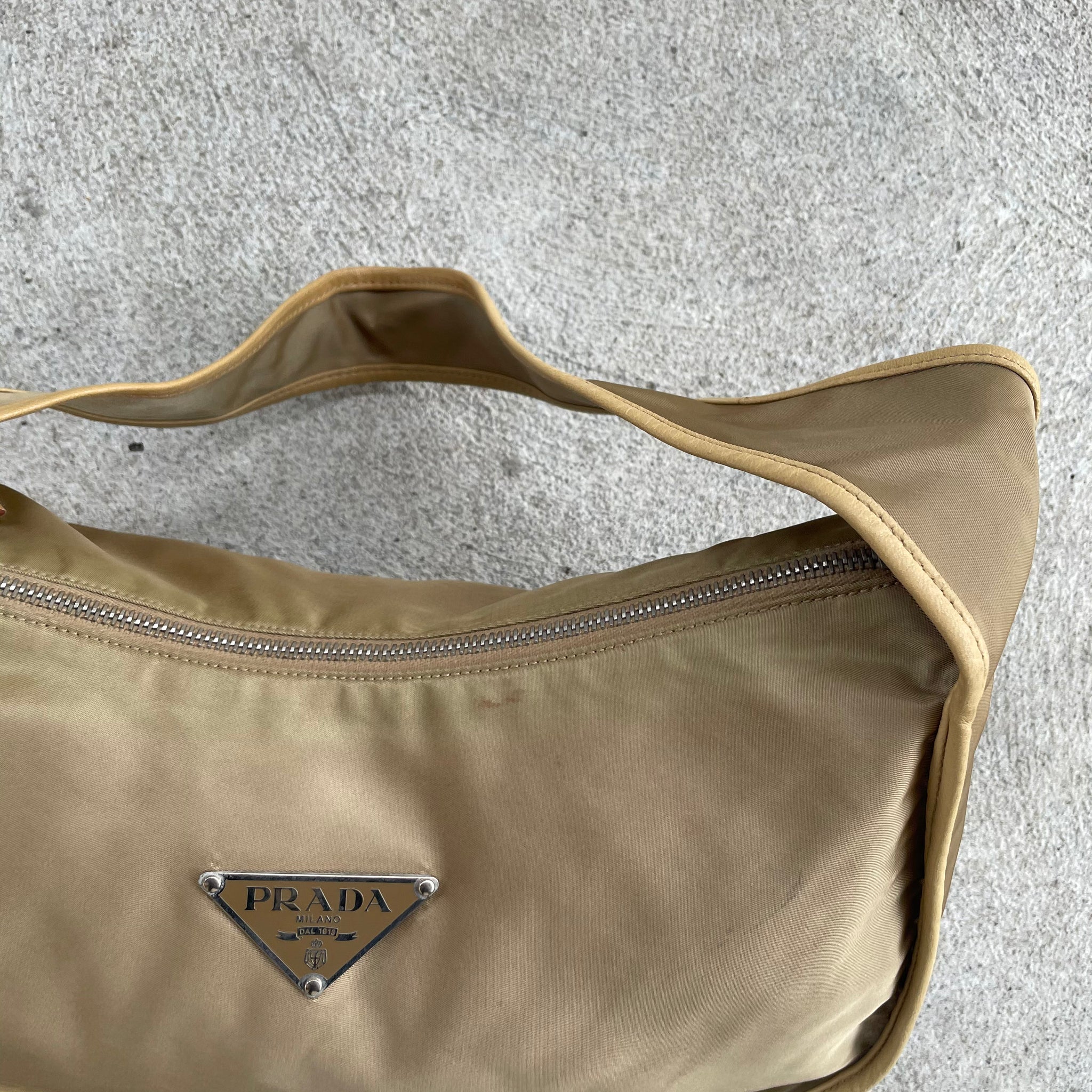 Prada Light Brown Hobo Bag