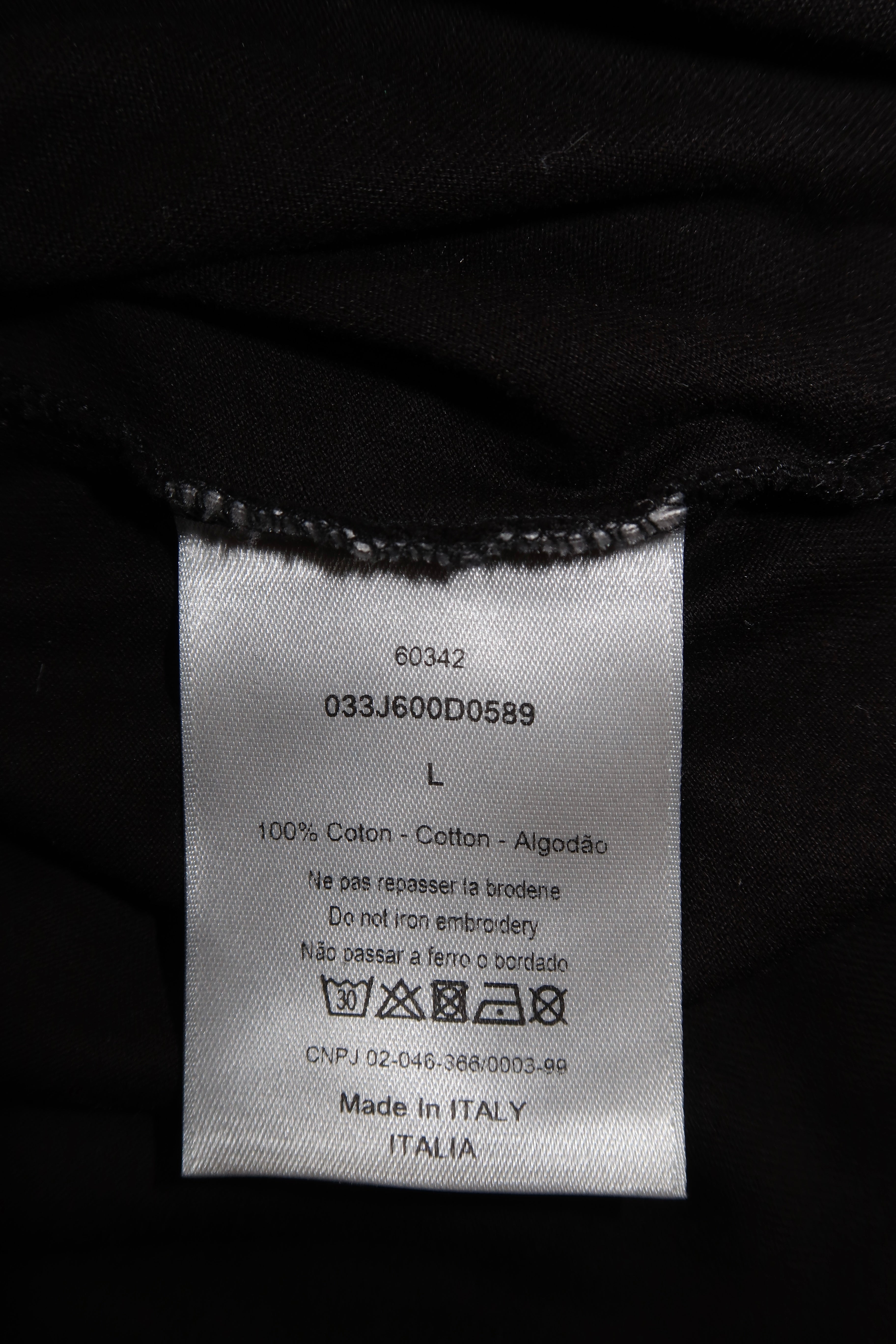 Dior x Shawn Stussy Logo T-Shirt Size Large