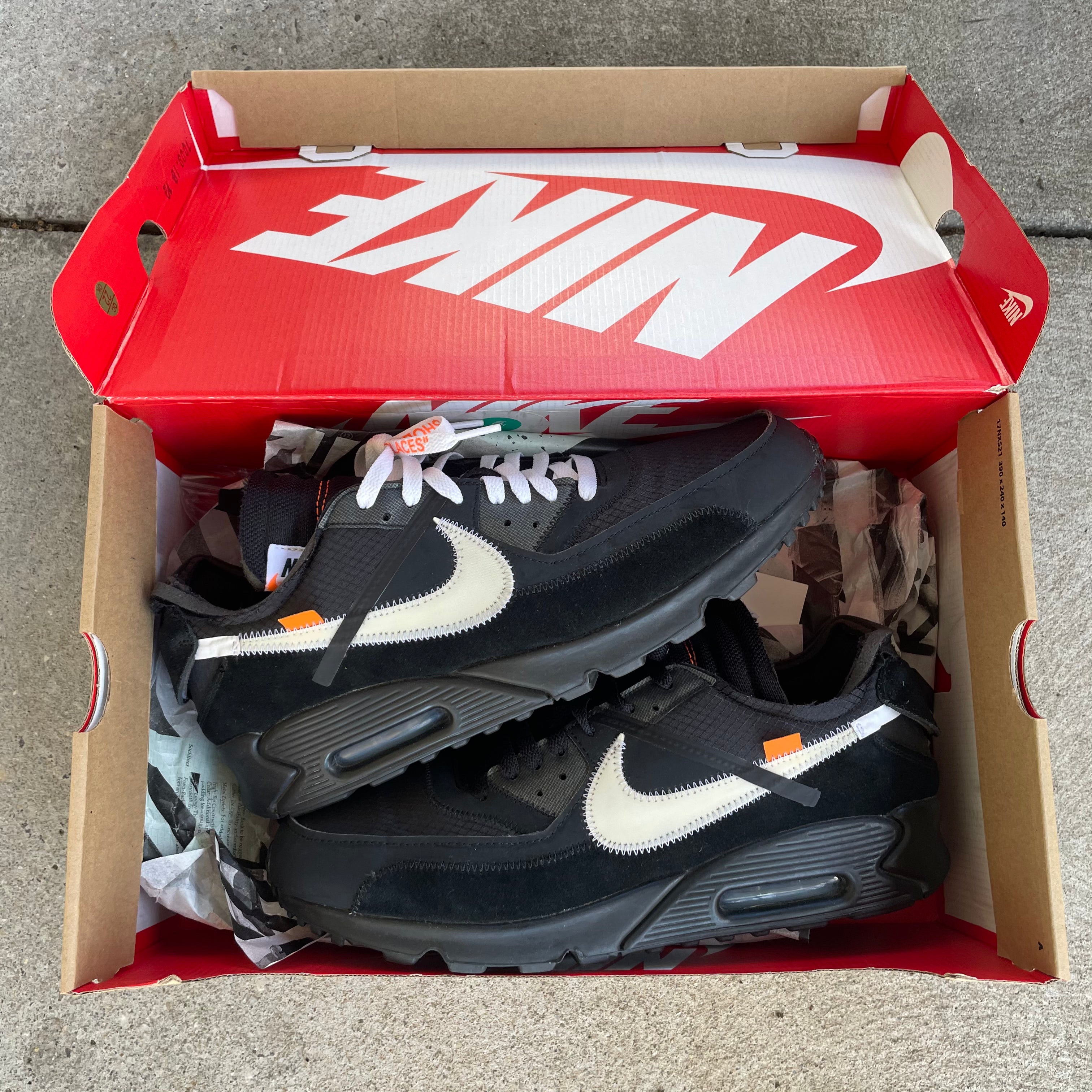 Off white air max 90 black for hot sale sale