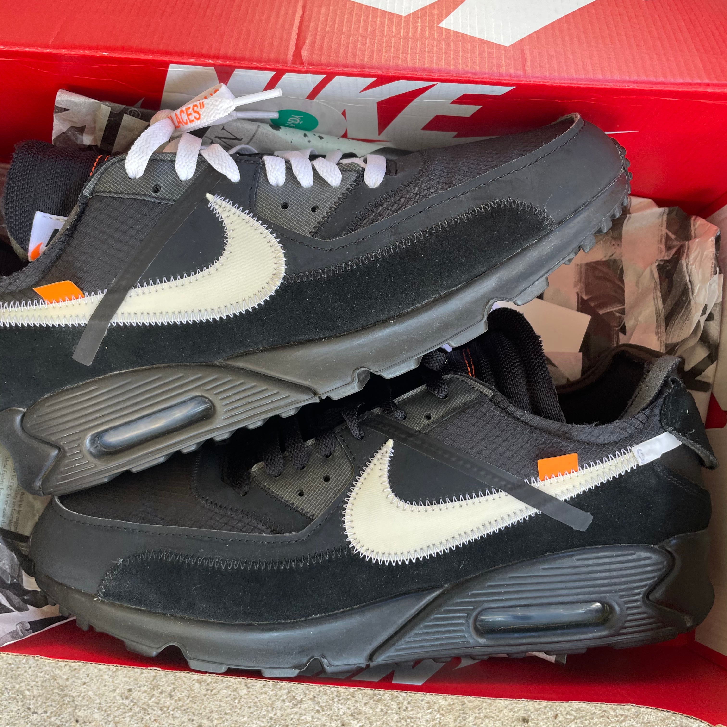 Fake off white air max 90 black clearance