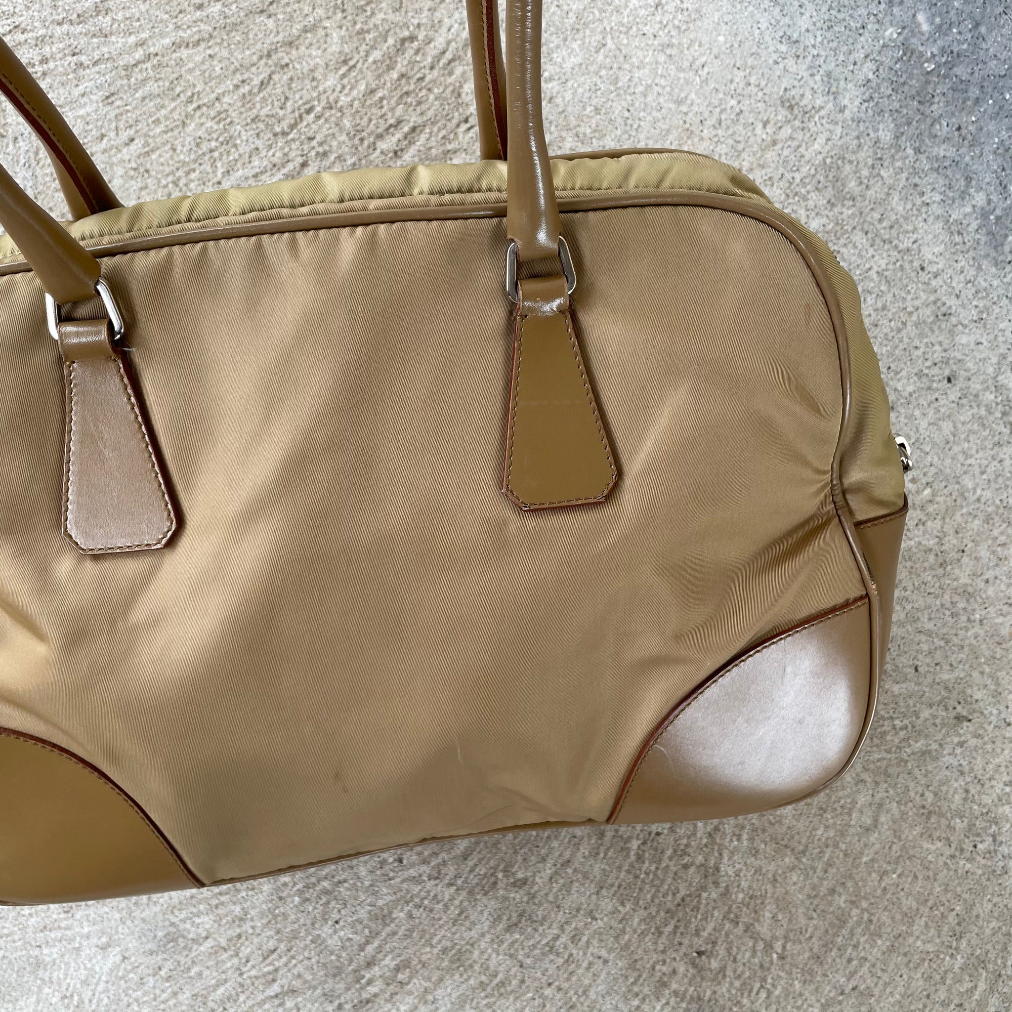 Prada Brown Nylon Shoulder Bag