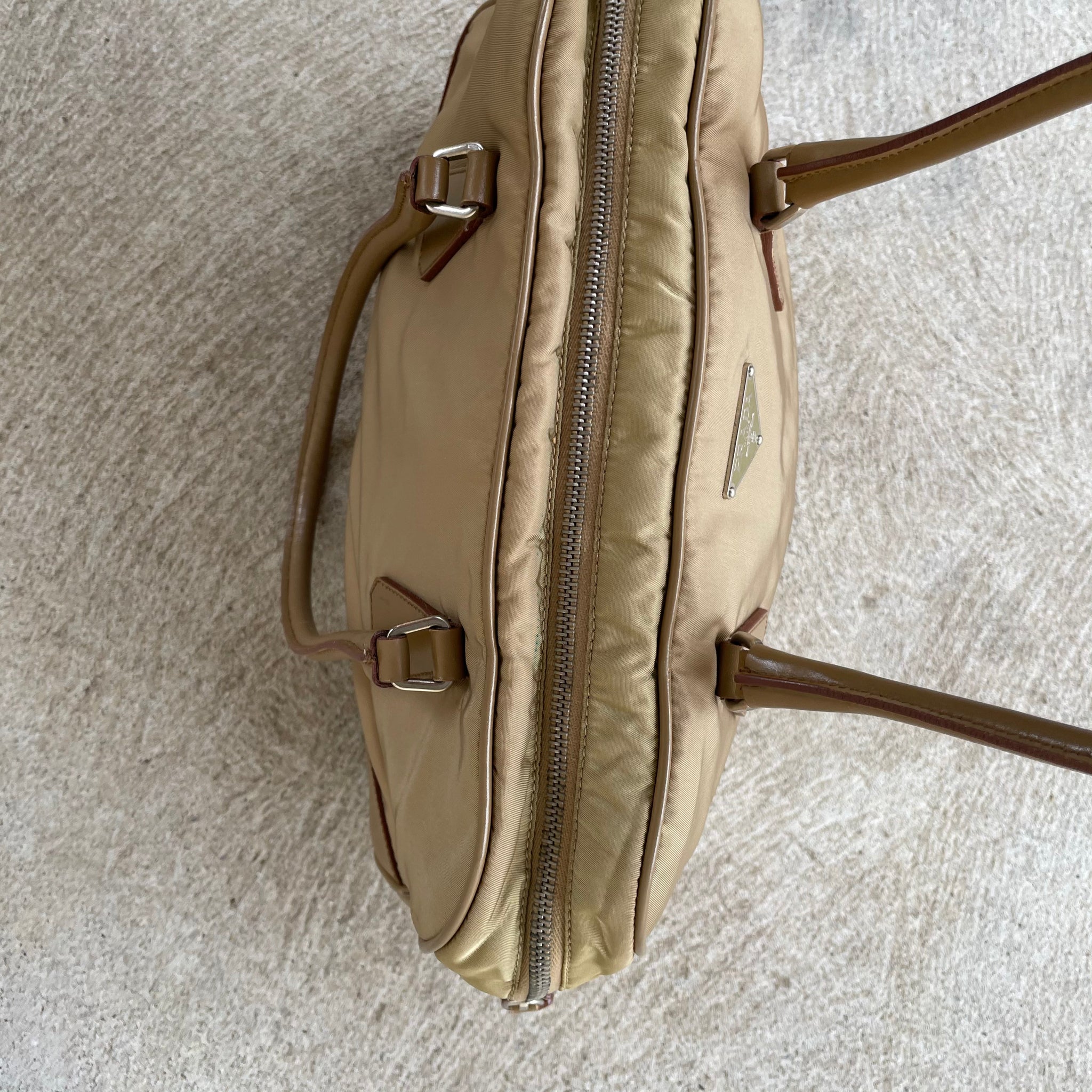 Prada Brown Nylon Shoulder Bag
