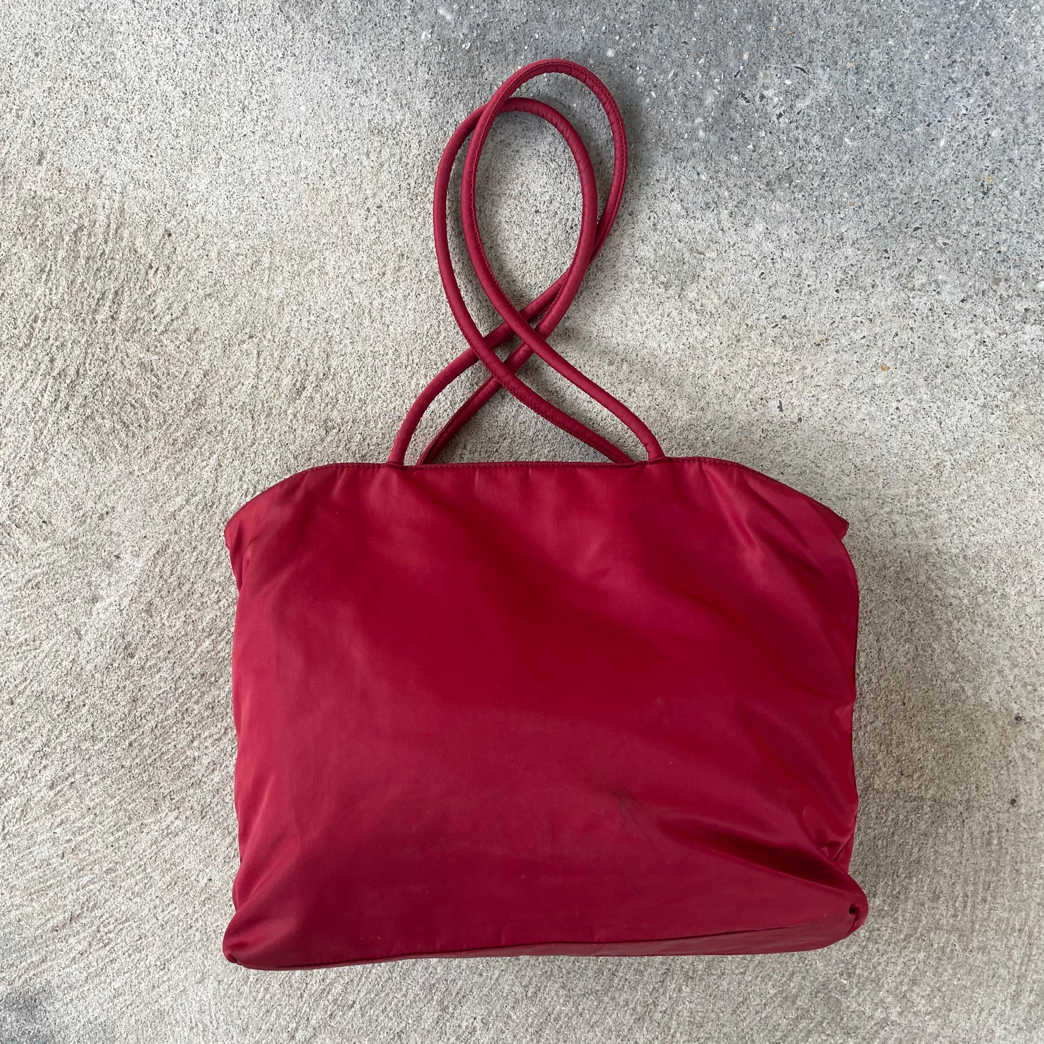 Prada Nylon Red Tote Bag