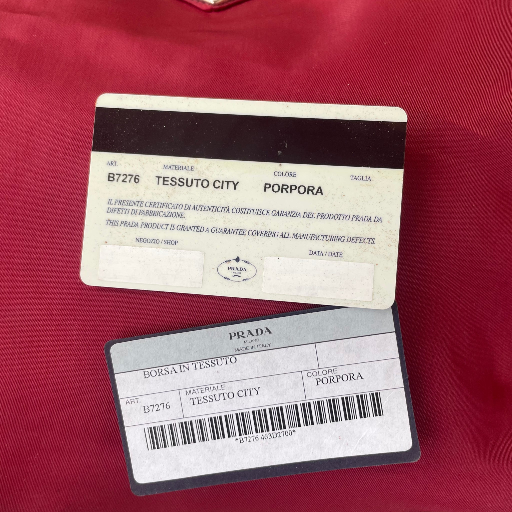 Prada Nylon Red Tote Bag