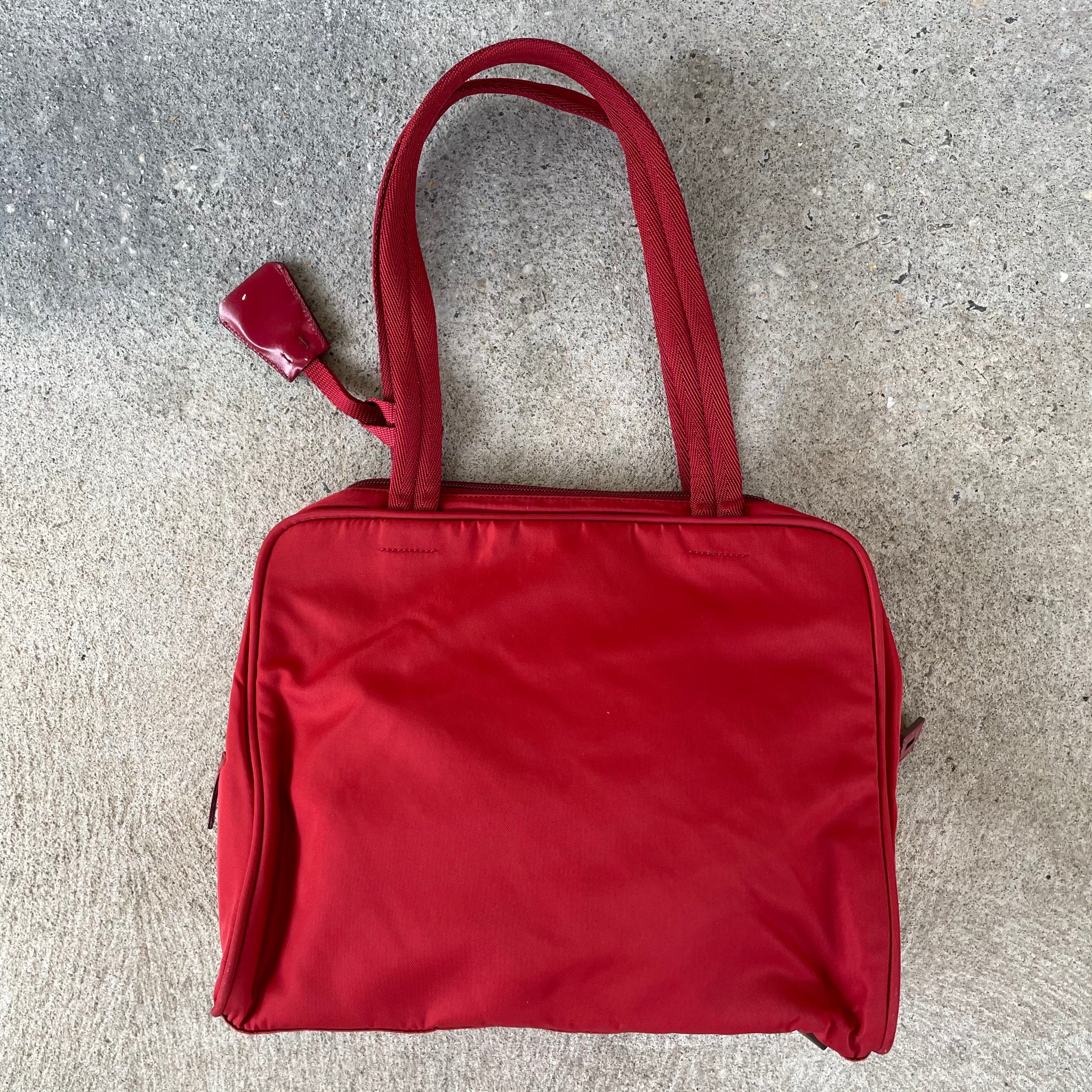 Prada Nylon Red Hand Bag