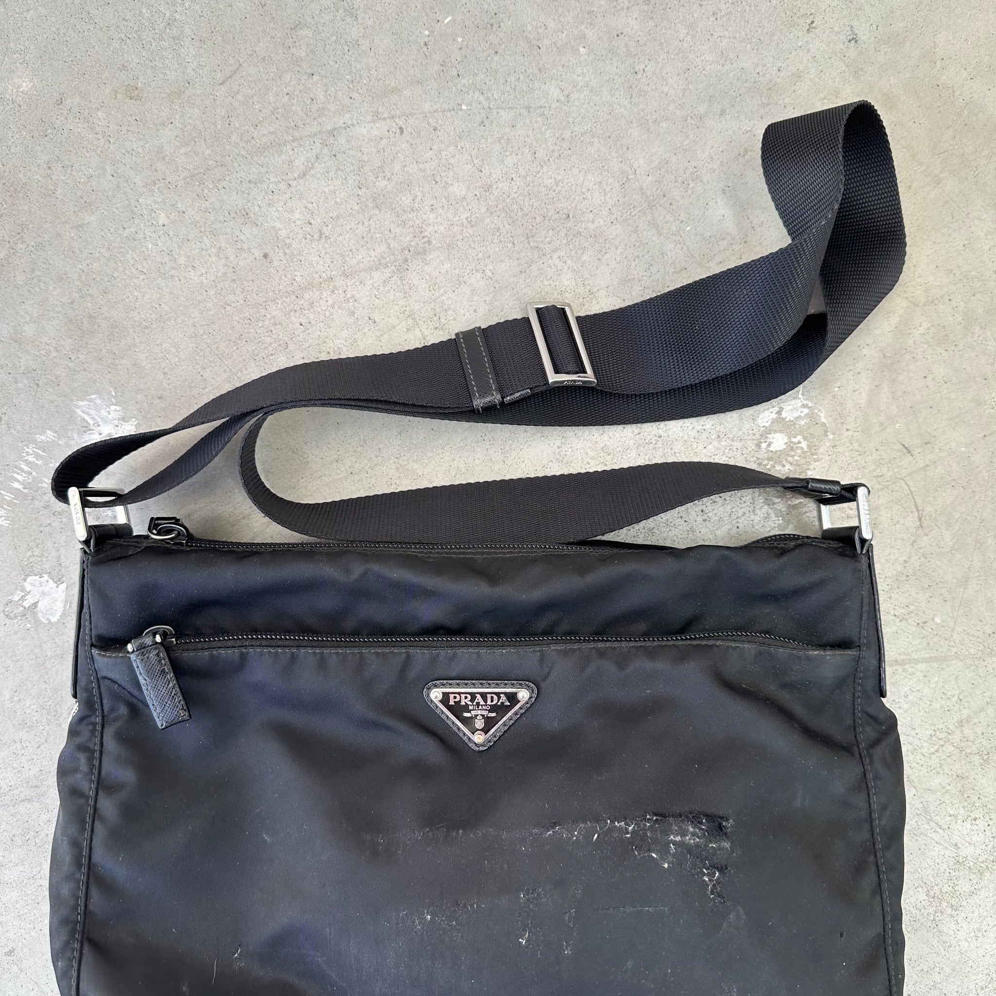 Prada Nylon Crossbody Bag Black