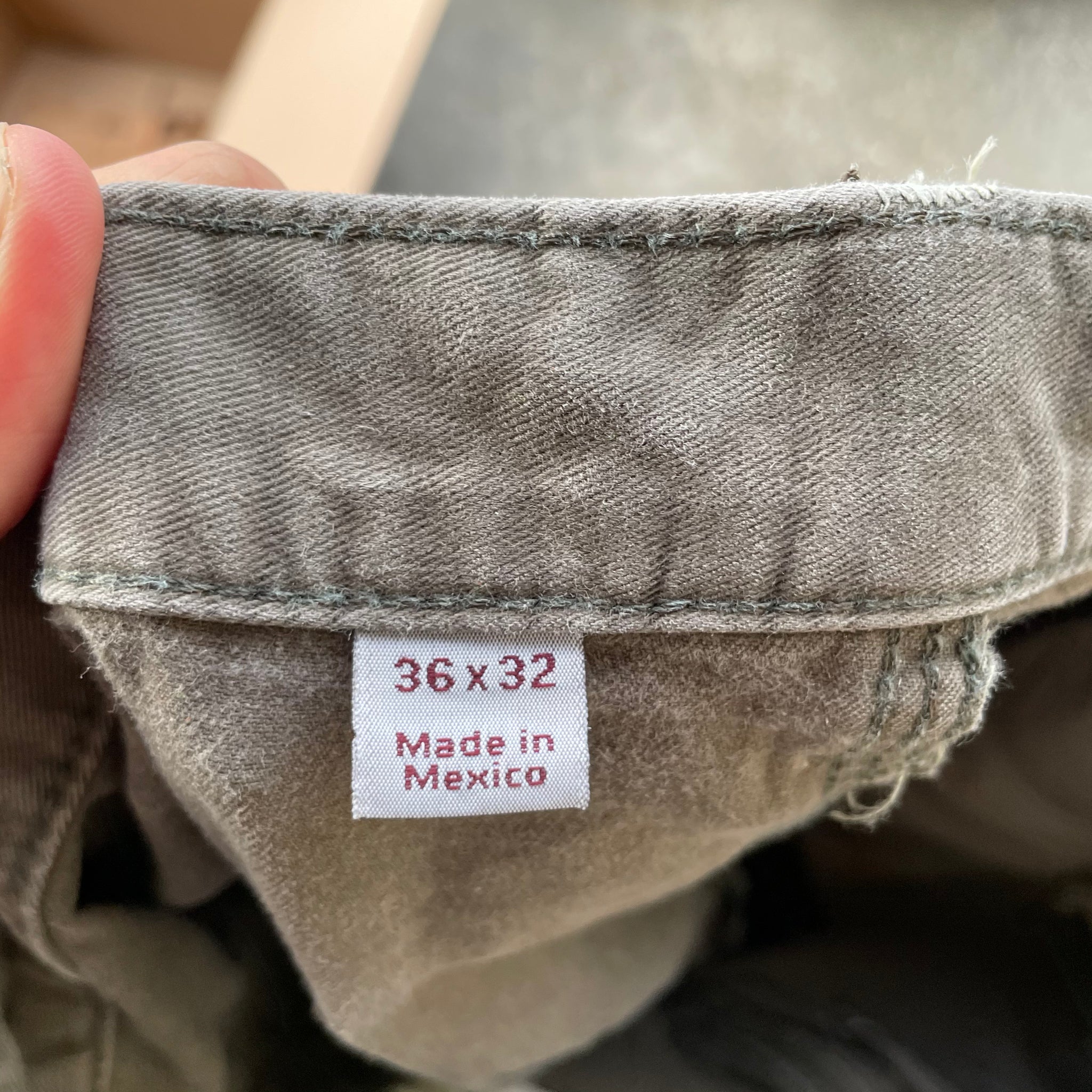 Carhartt Vintage Grey Paint Splattered Carpenter Pant 36 x 32