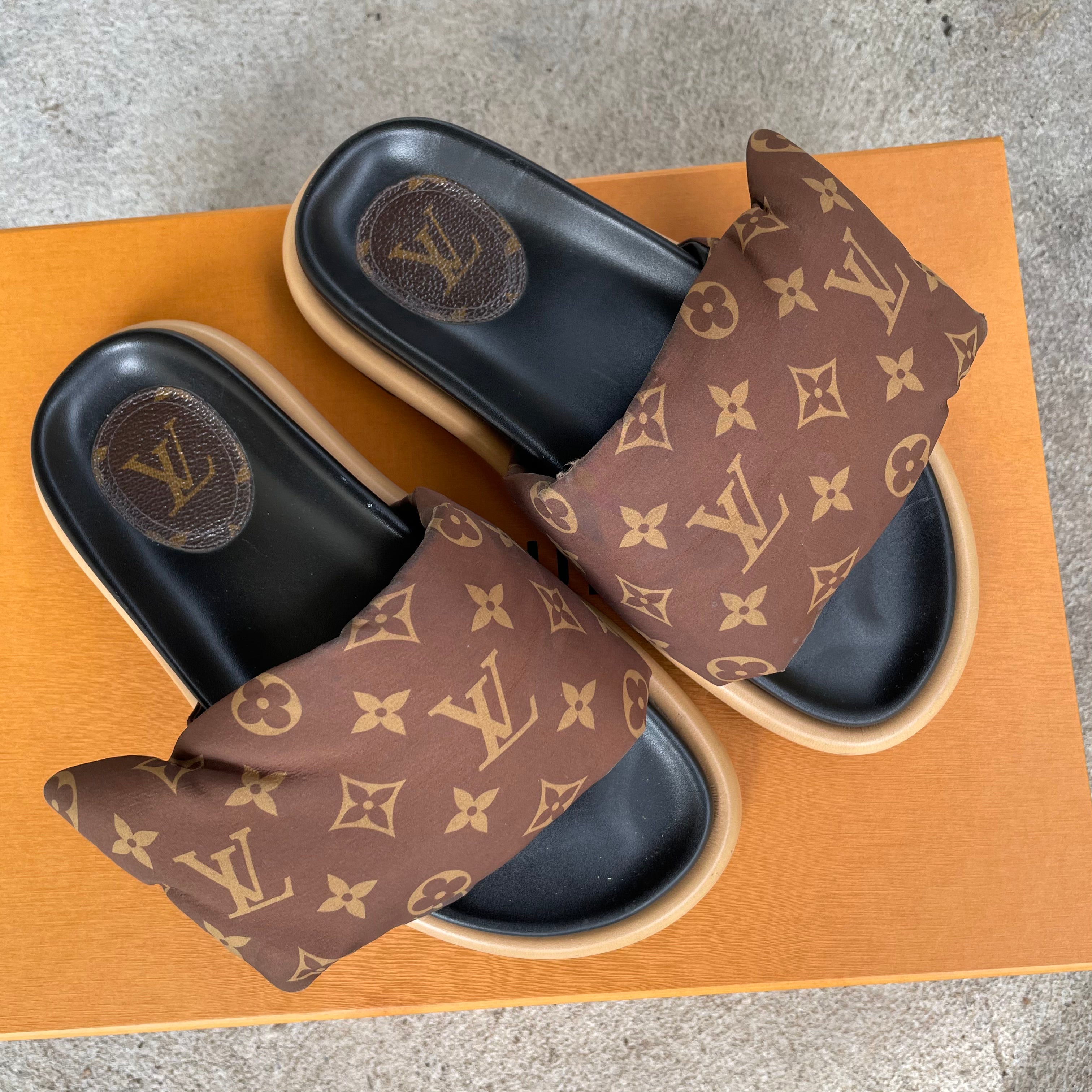 Louis Vuitton Pool Pillow Slides Size 38 – Curated by Charbel