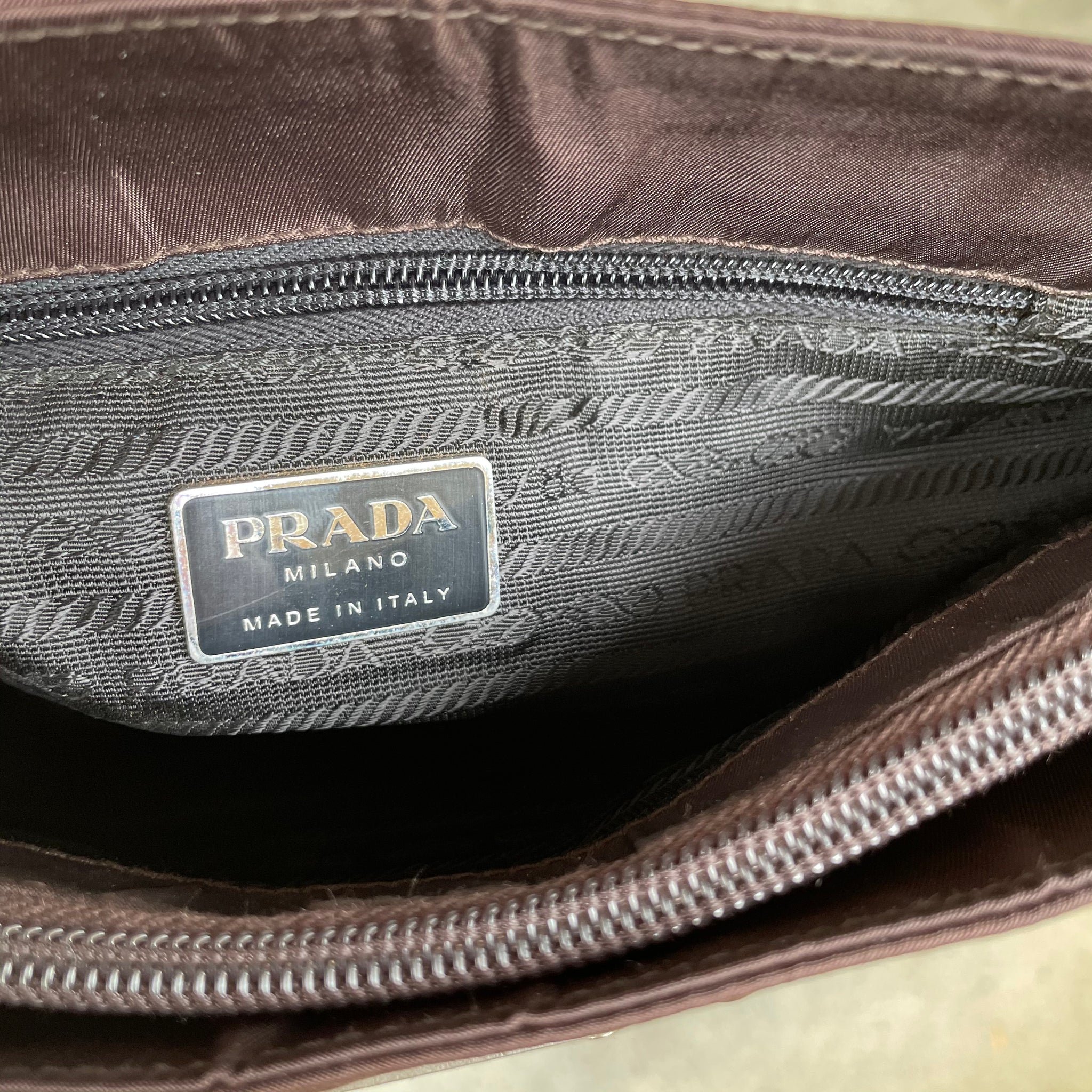 Prada Chocolate Brown Mini Double Strap Tote