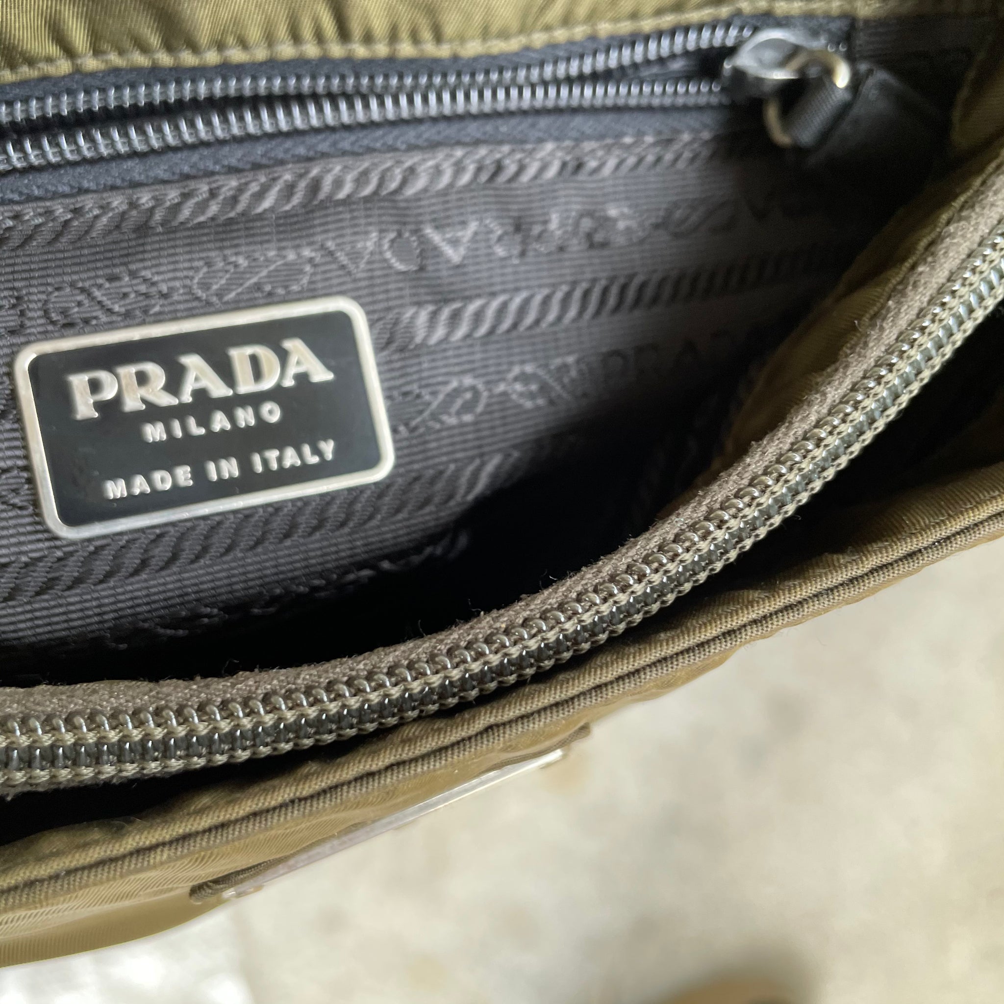 Prada Forest Green Mini Double Strap Tote Bag