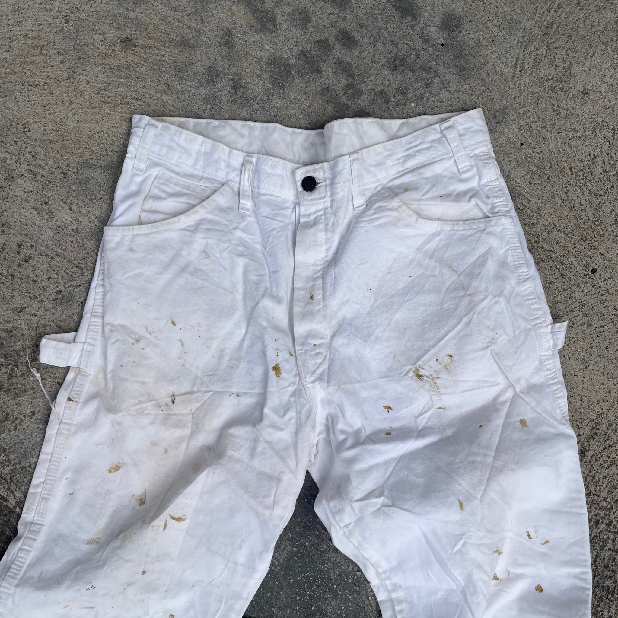 Dickies Single Knee Carpenter White Pant 34 x 32