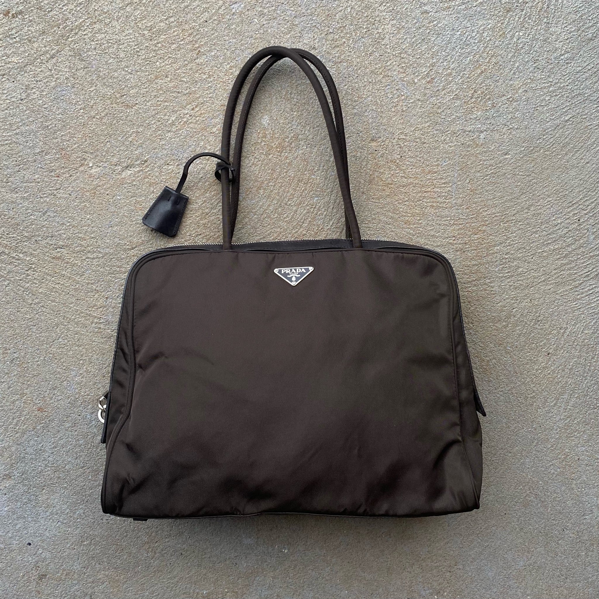 Prada Nylon Chocolate Brown Carry Bag (2020)