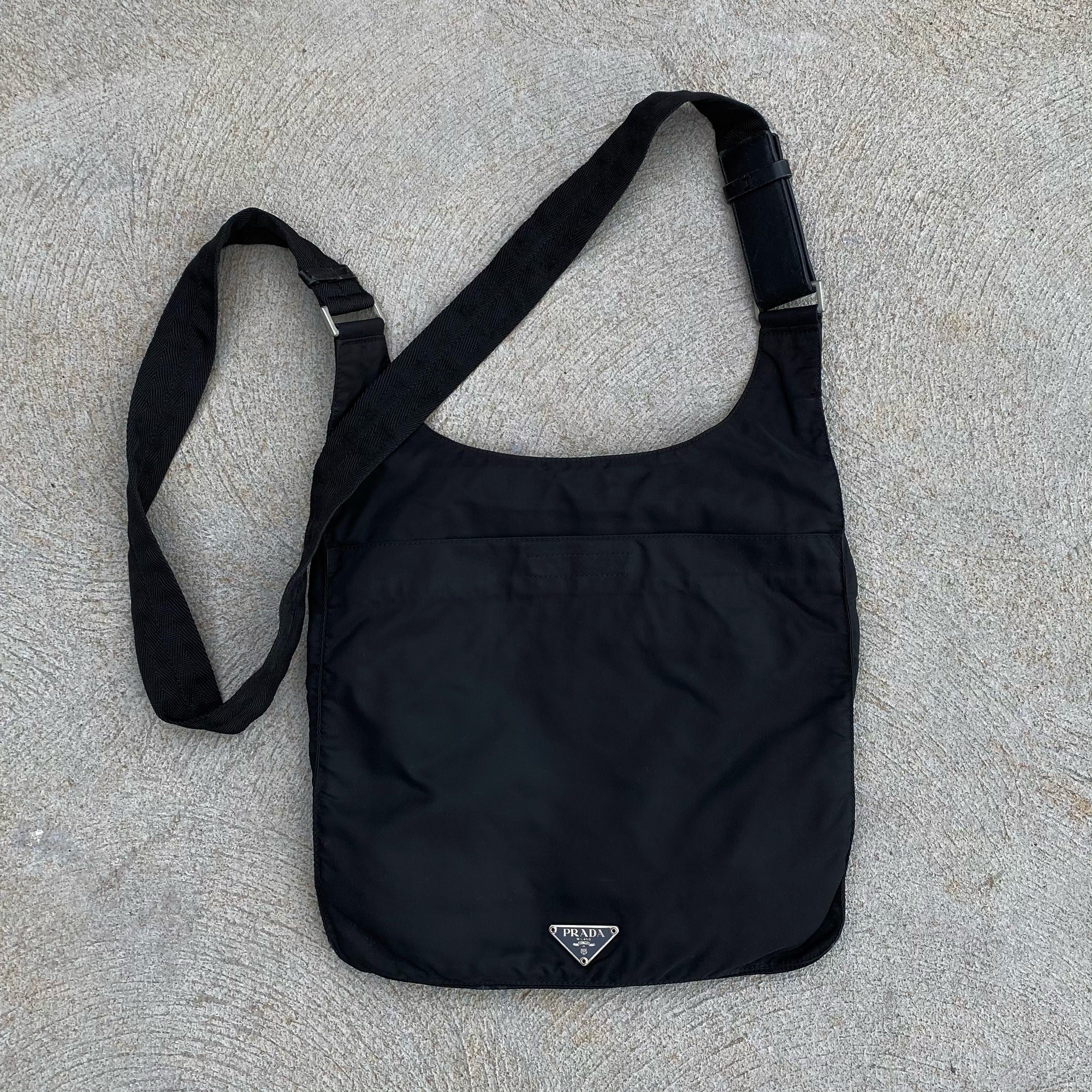 Prada Nylon Black Large Side Bag