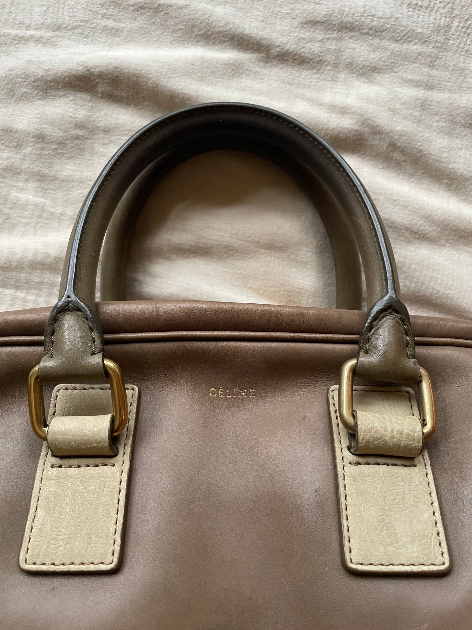 Celine Bowling Bag Small Khaki