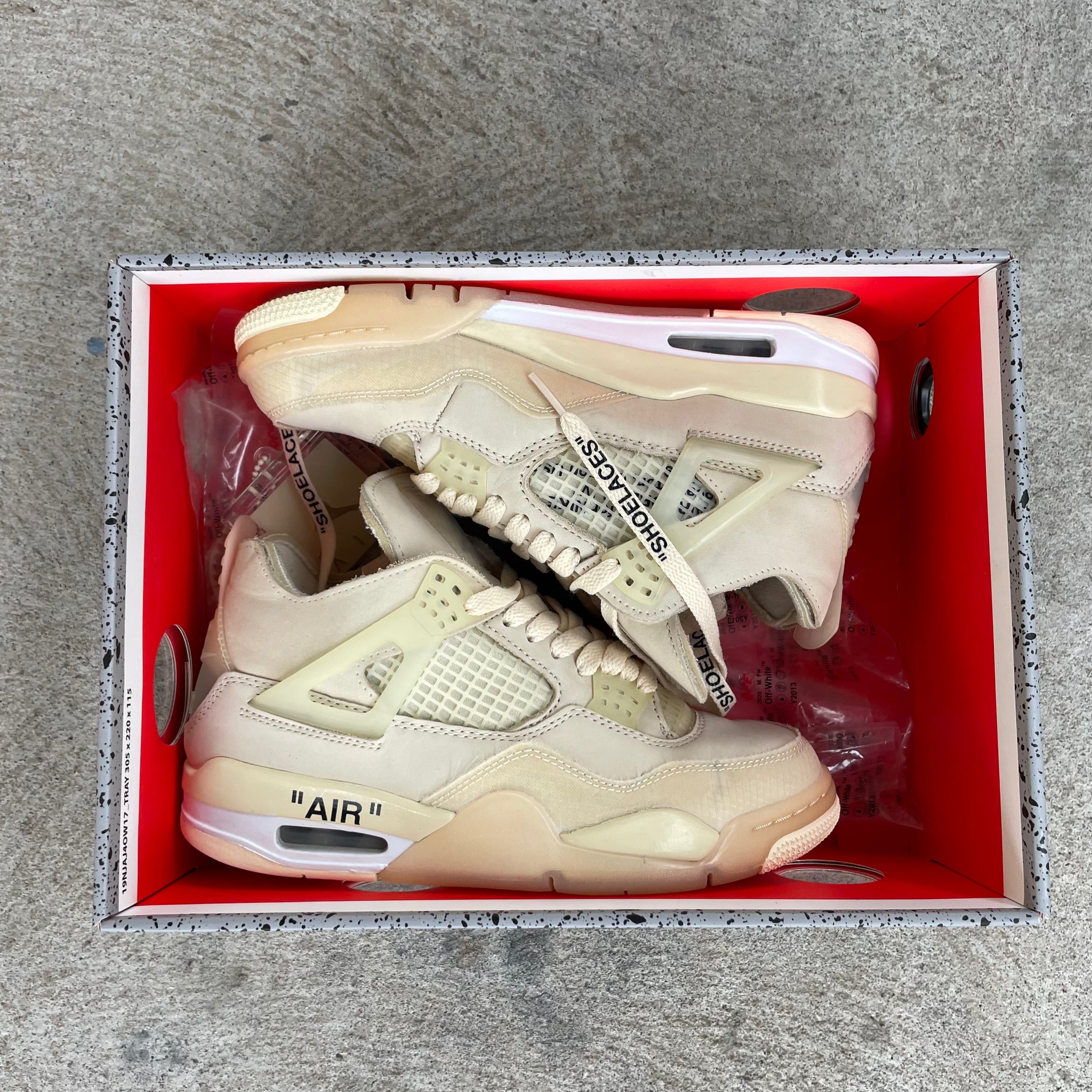 Off-White x Wmns Air Jordan 4 SP 'Sail Womens 6.5W