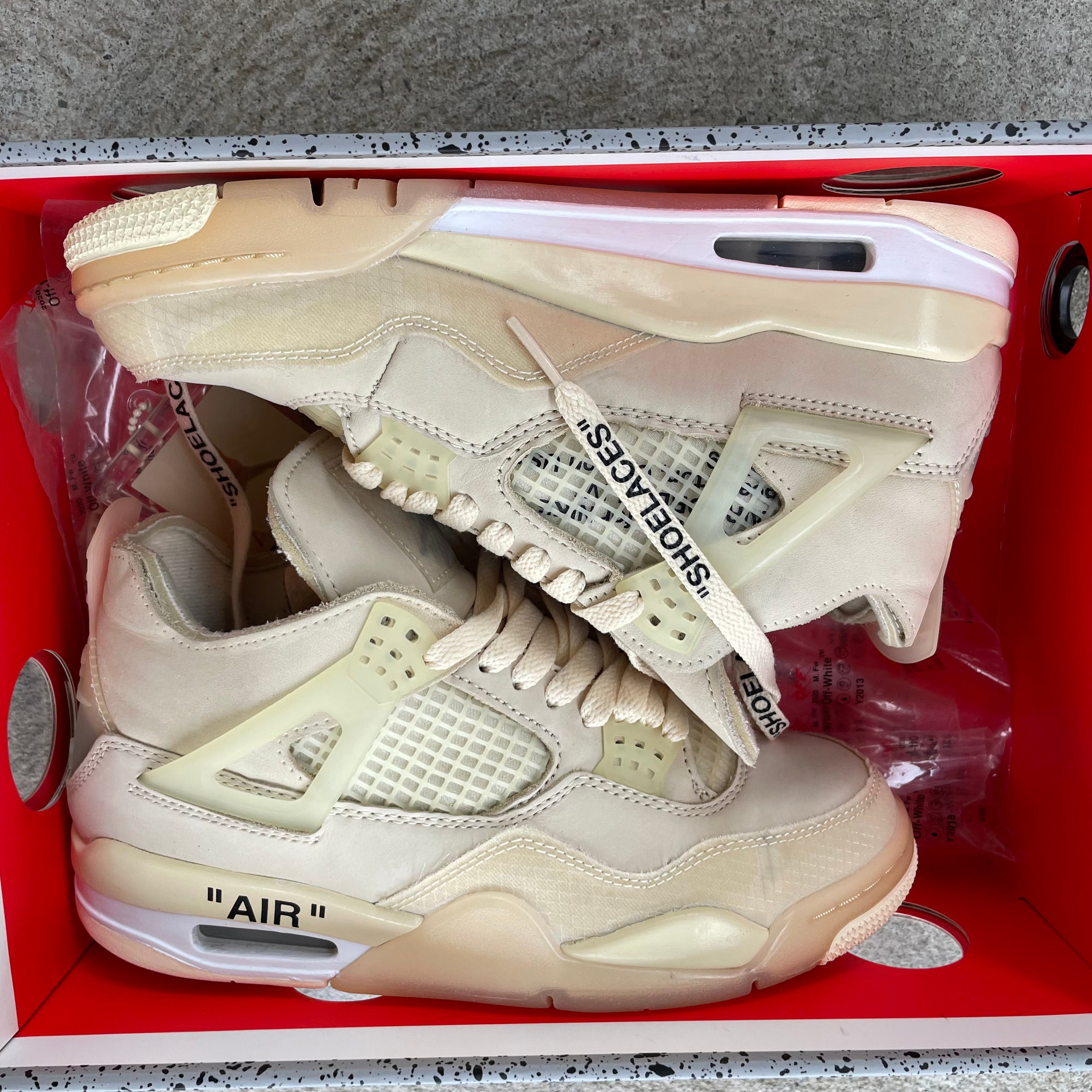 Off-White x Wmns Air Jordan 4 SP 'Sail Womens 6.5W – Curated by