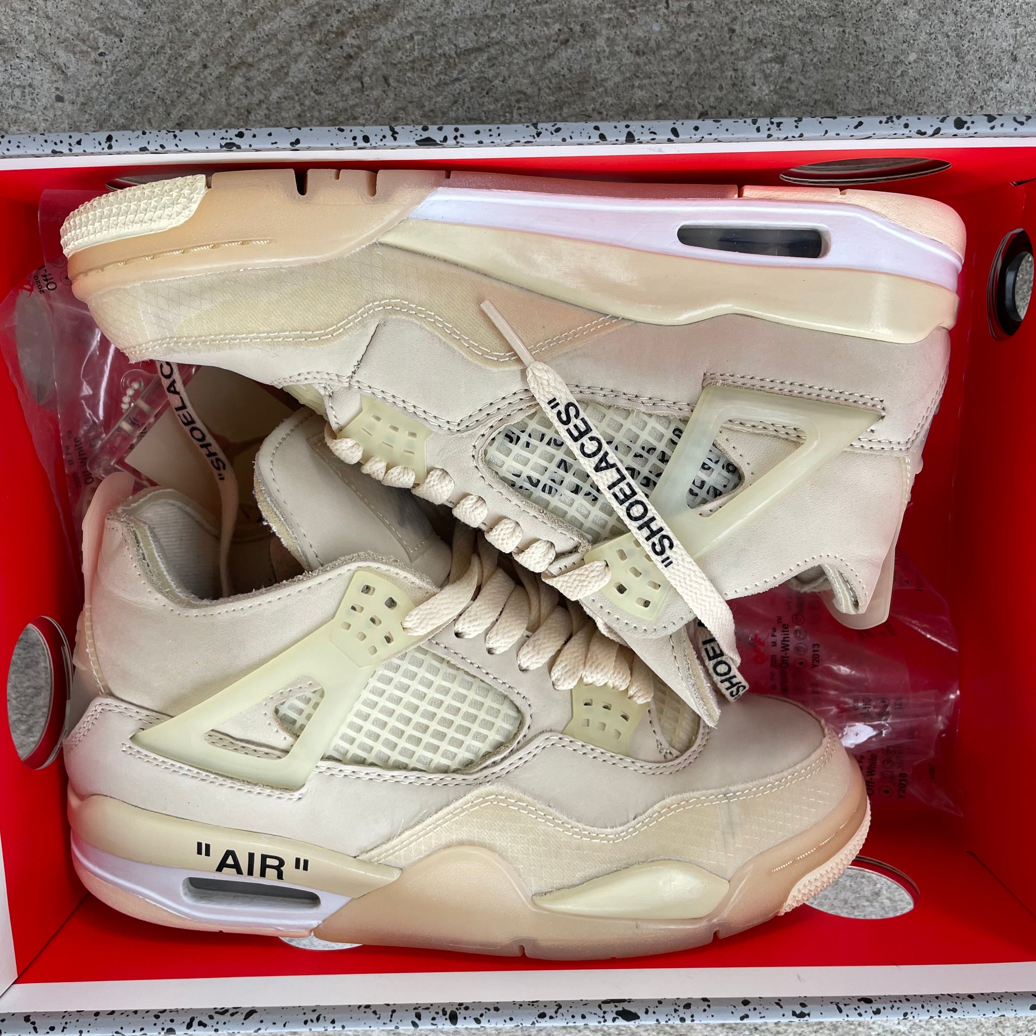 Off-White x Wmns Air Jordan 4 SP 'Sail Womens 6.5W