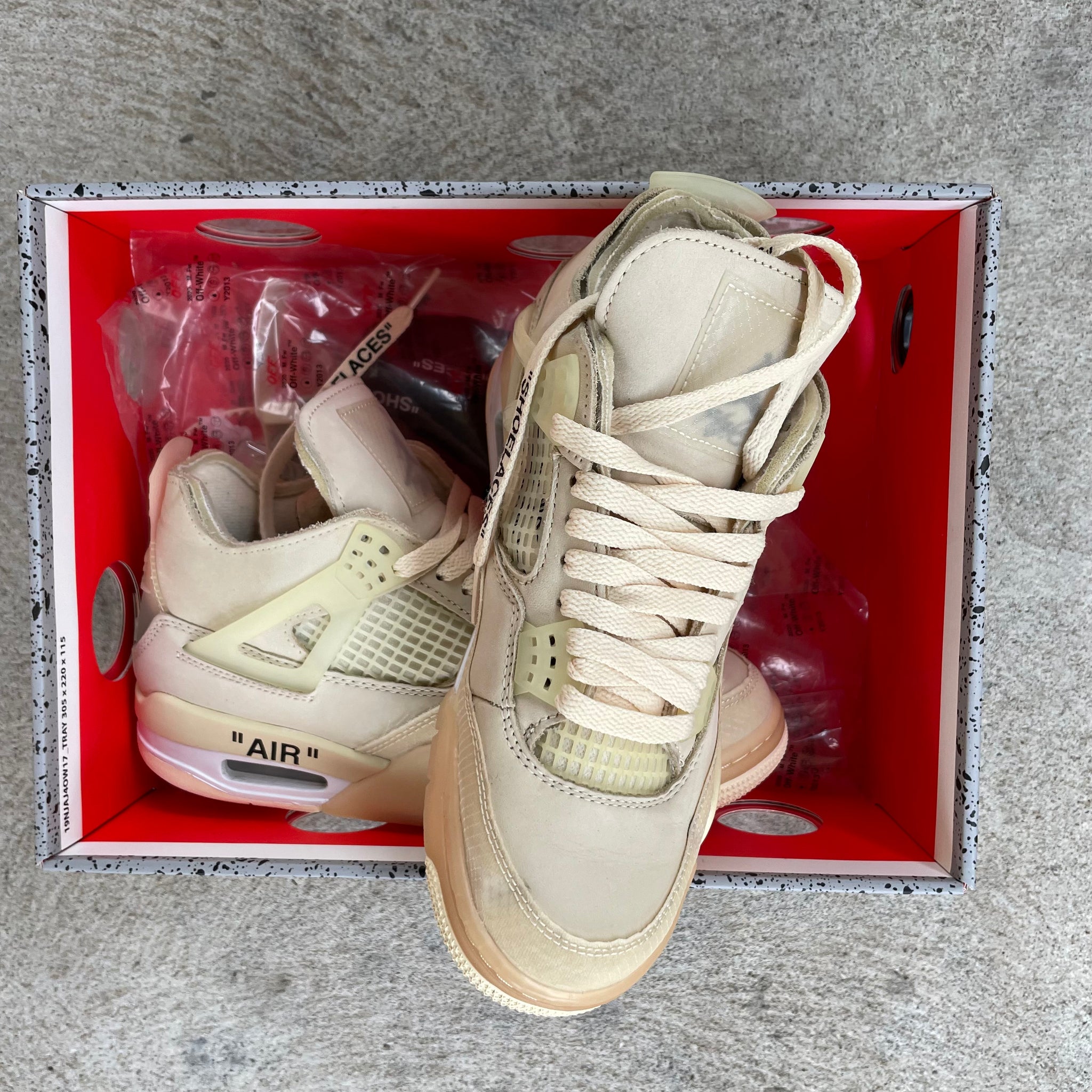 Off-White x Wmns Air Jordan 4 SP 'Sail Womens 6.5W