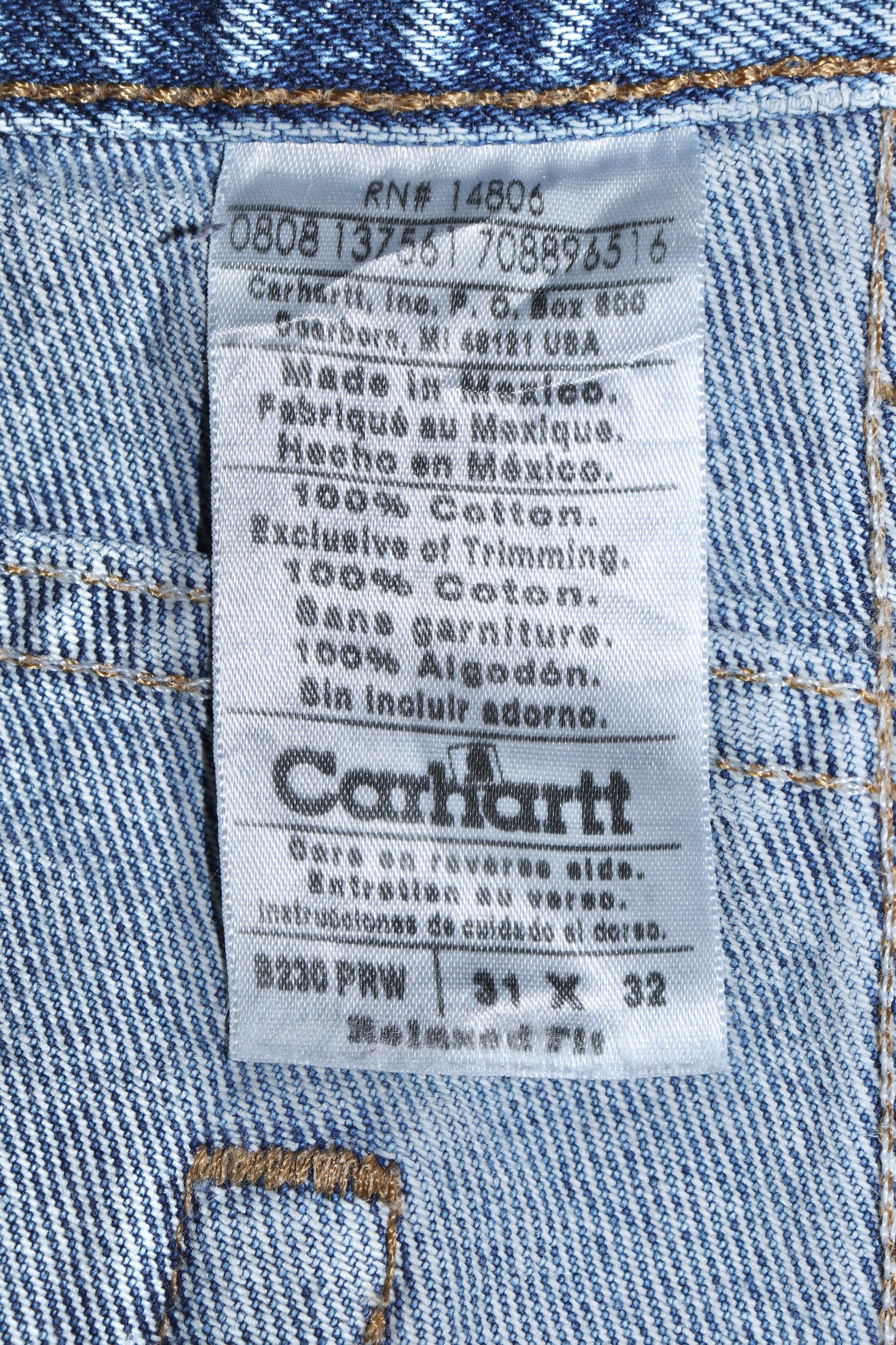 Vintage Carhartt Thick Denim Jeans Size: 31 X 32