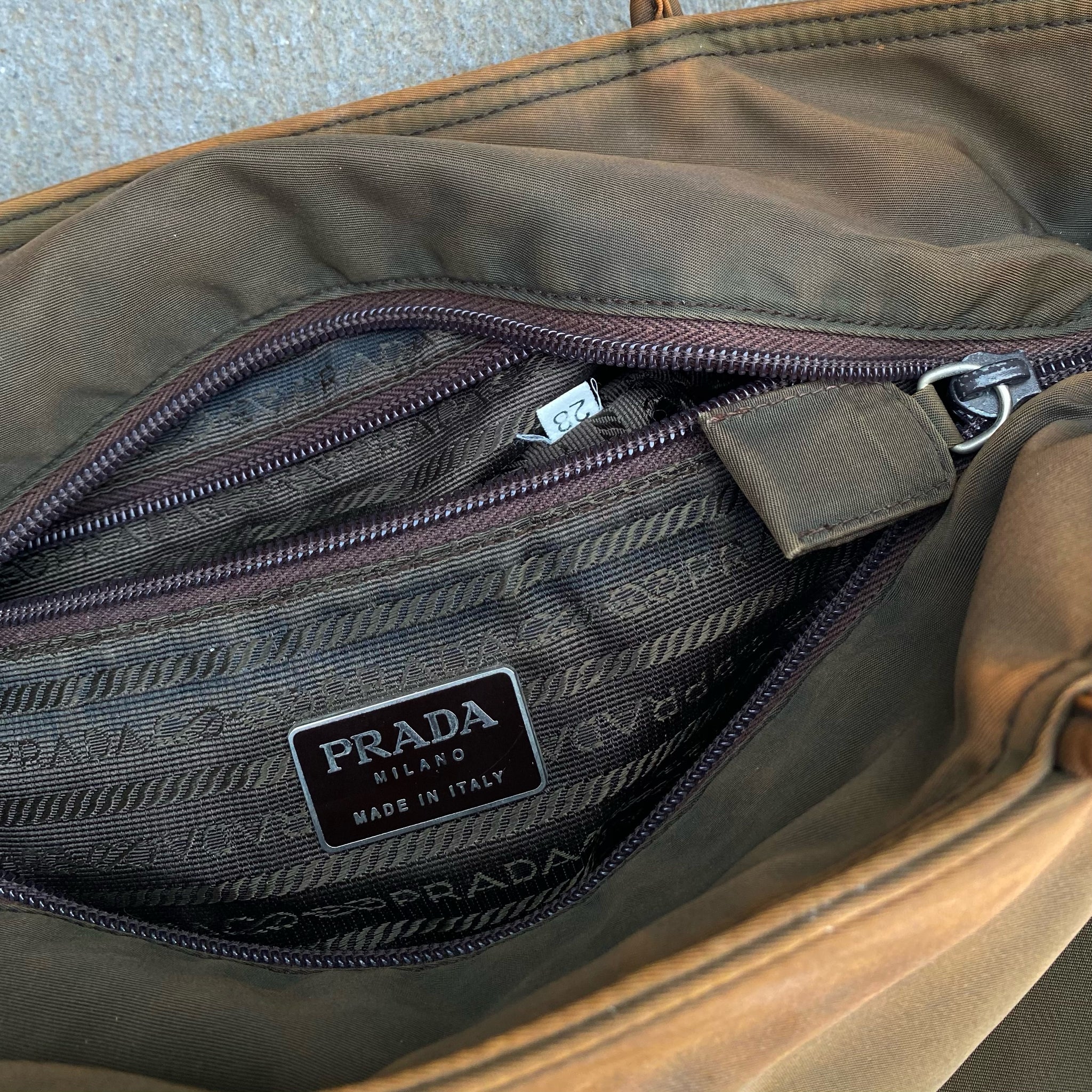 Prada Nylon Rust Large Tote Bag