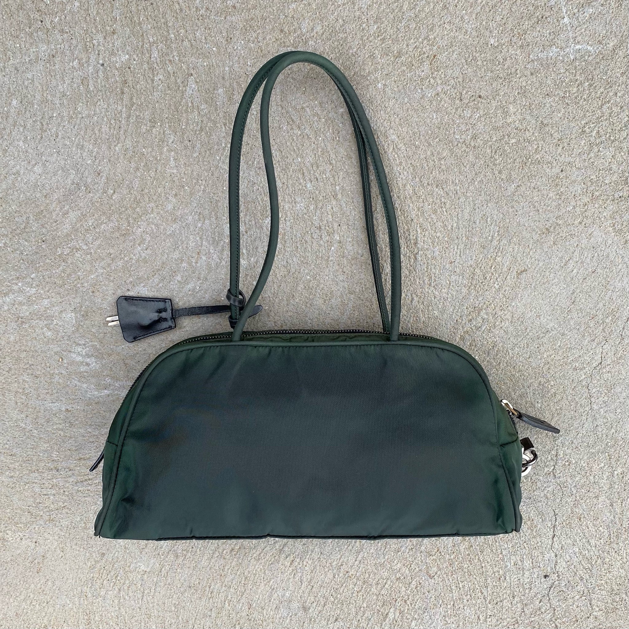 Prada Nylon Forest Green Shoulder / Hand Bag