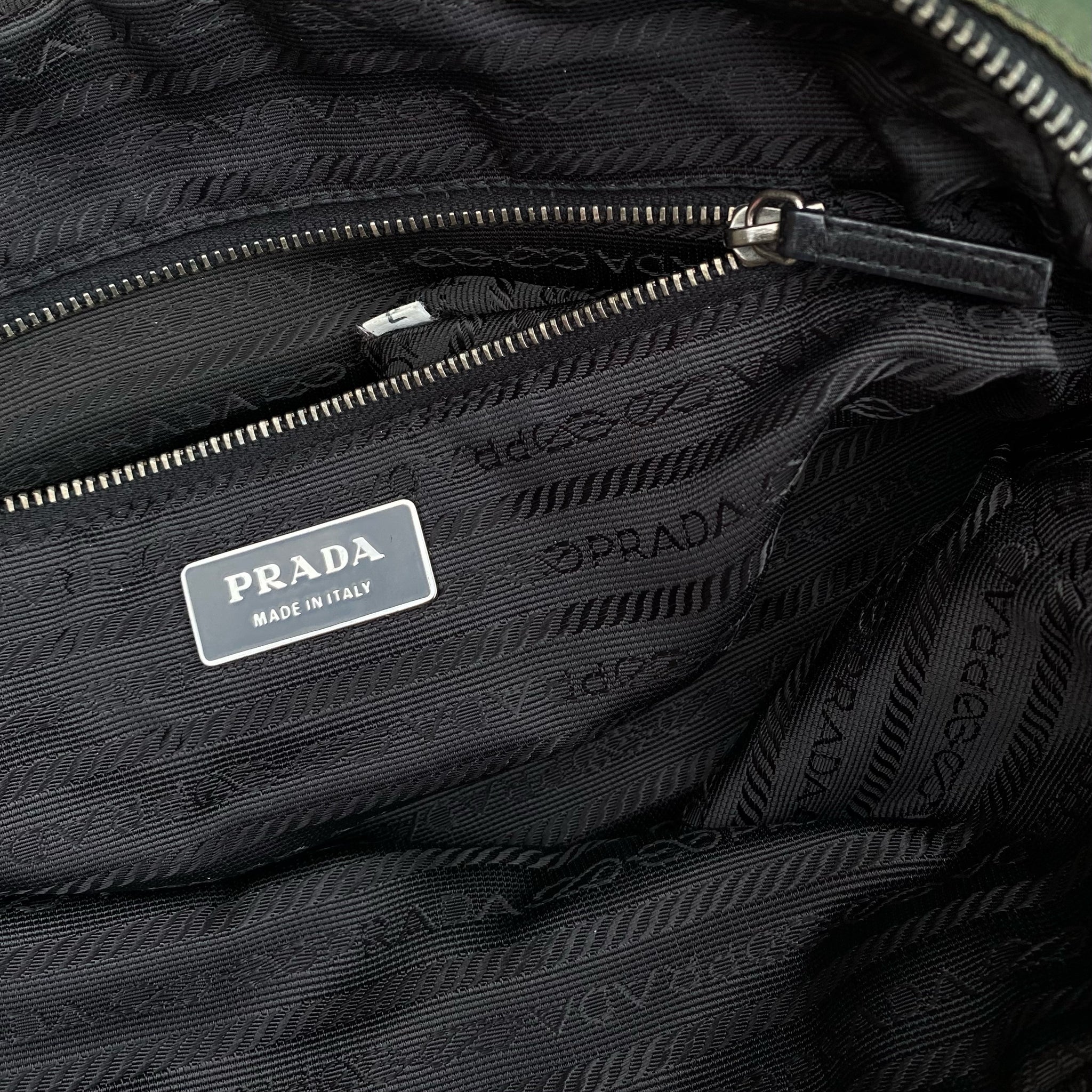 Prada Nylon Forest Green Shoulder / Hand Bag