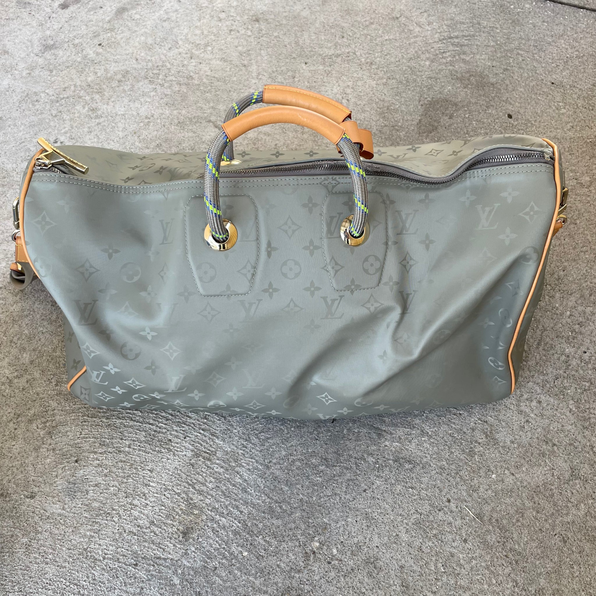 Louis Vuitton Kim Jones Monogram Titanium Keepall 50