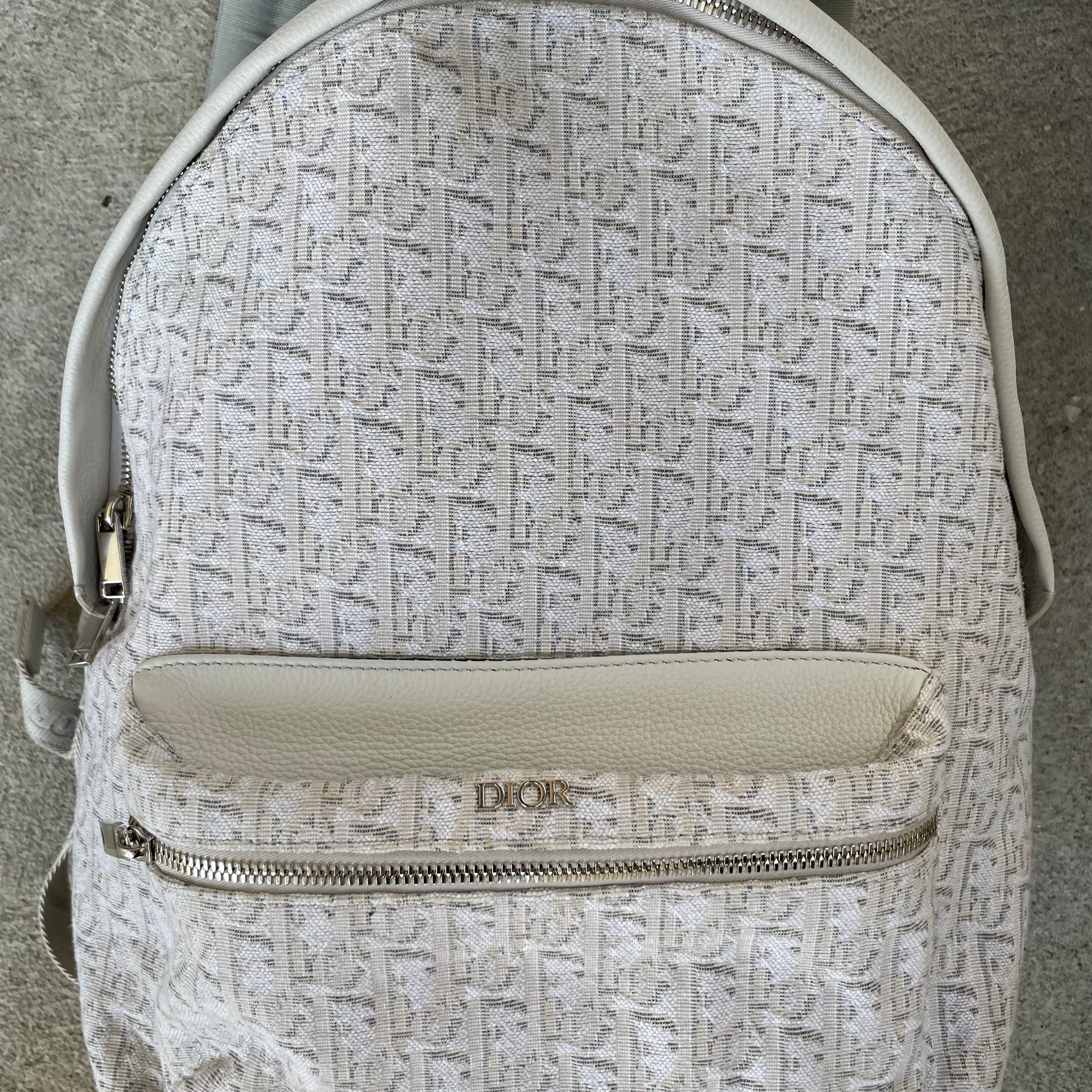 Dior Oblique Rider Backpack White / Beige