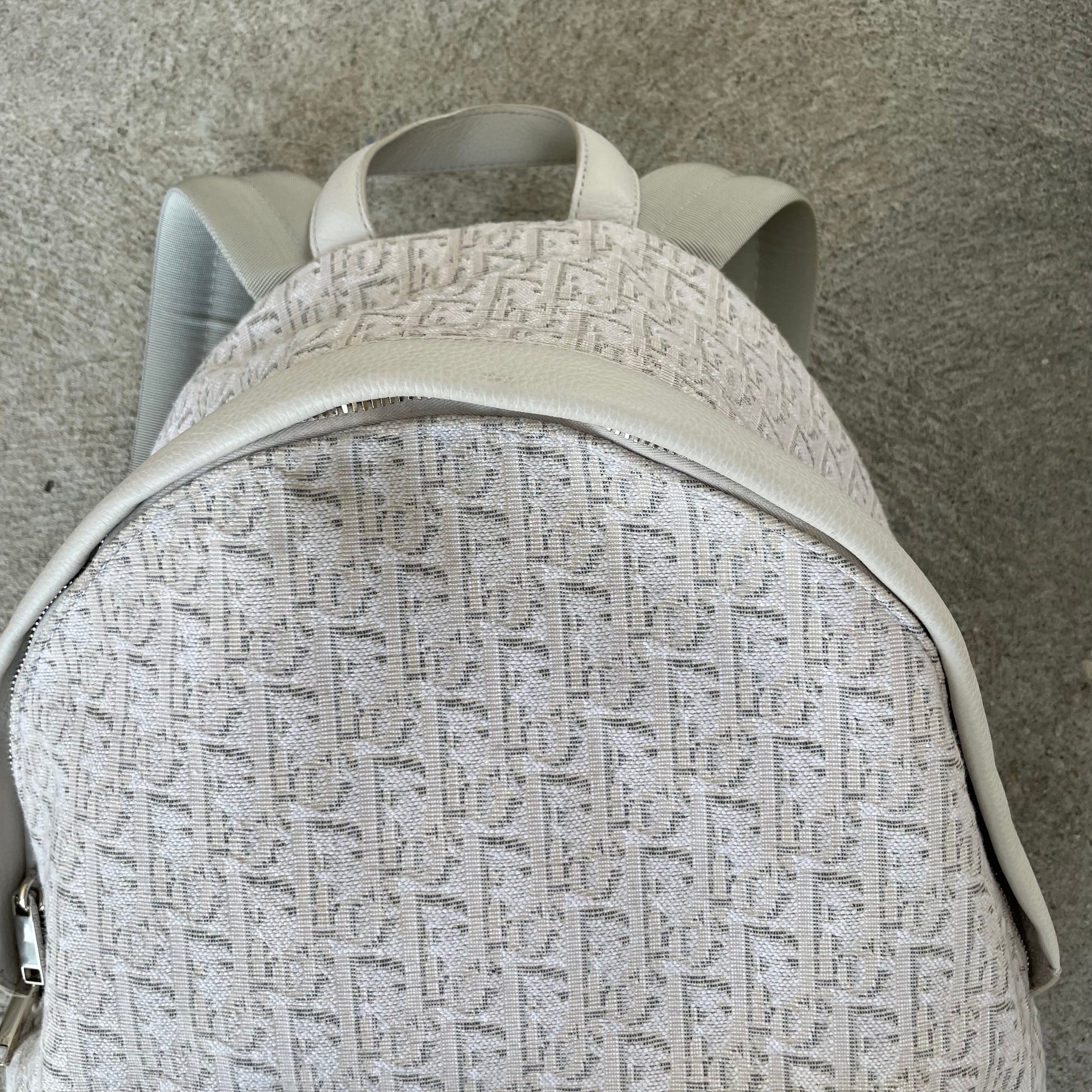 Dior Oblique Rider Backpack White / Beige