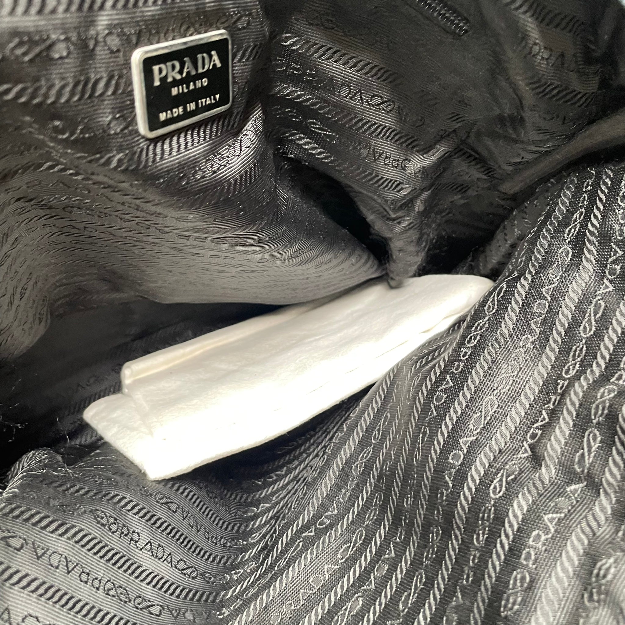 Prada Zip Around Hand Bag Nylon Green