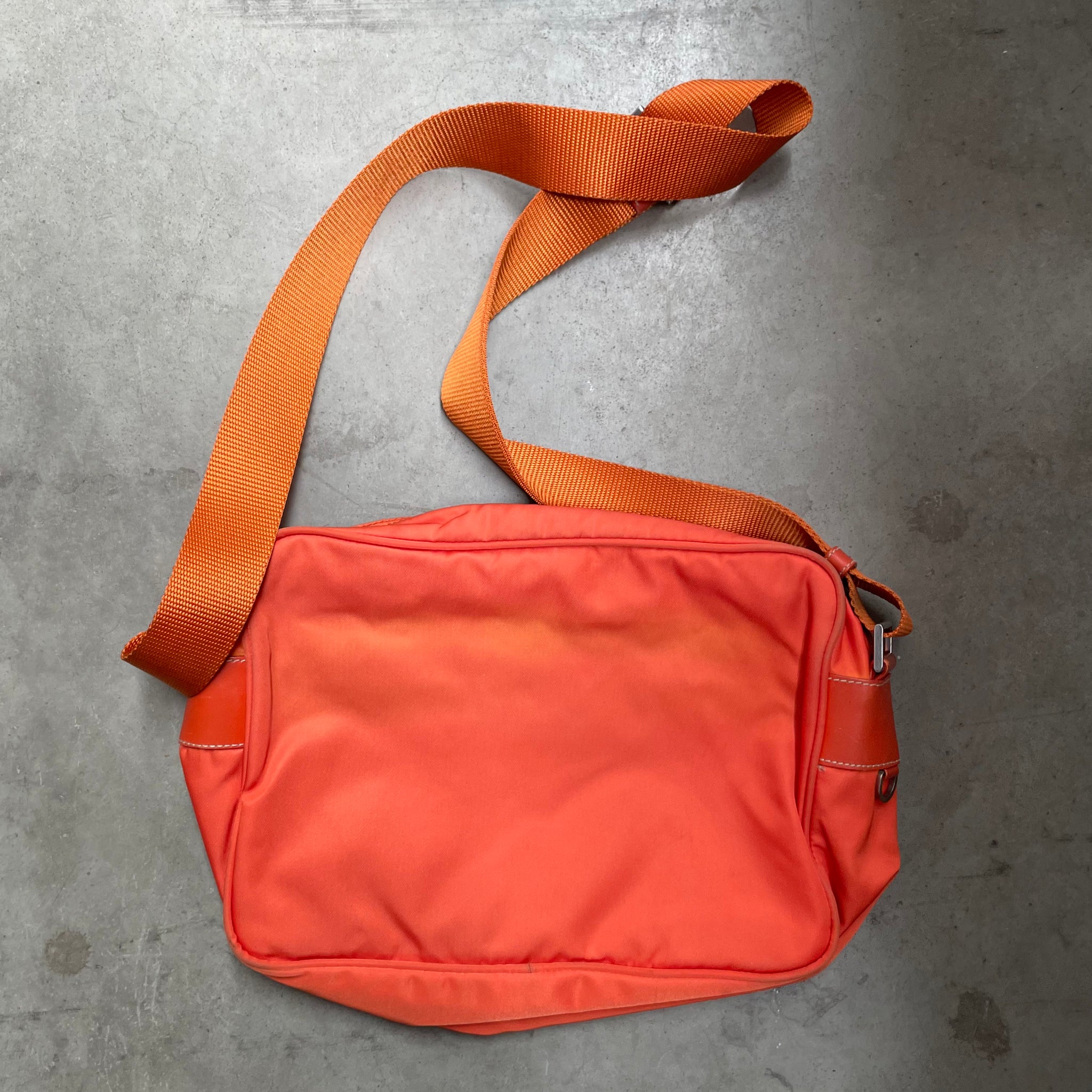Prada Medium Crossbody Bag Nylon Orange