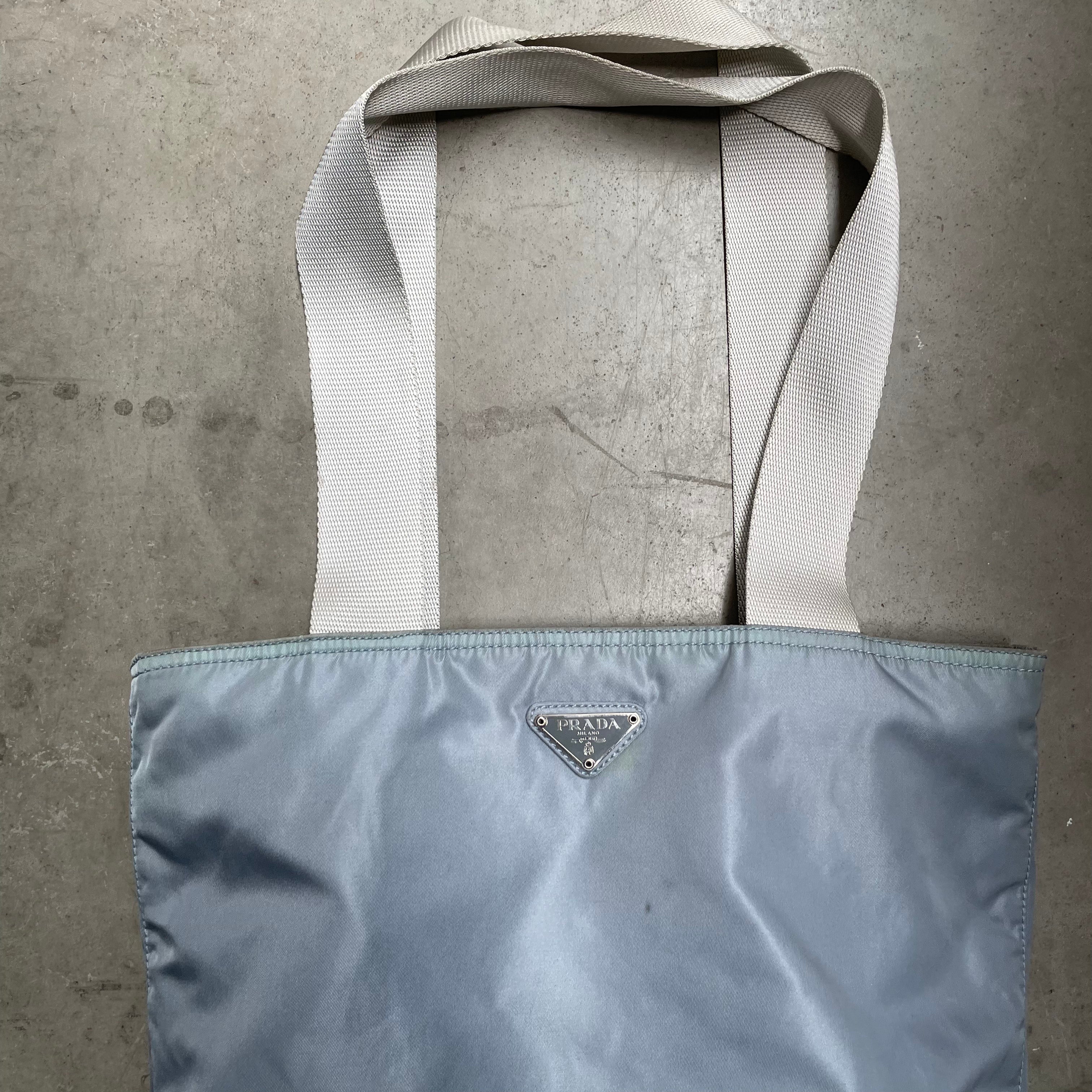 Prada Tote Bag Nylon Blue