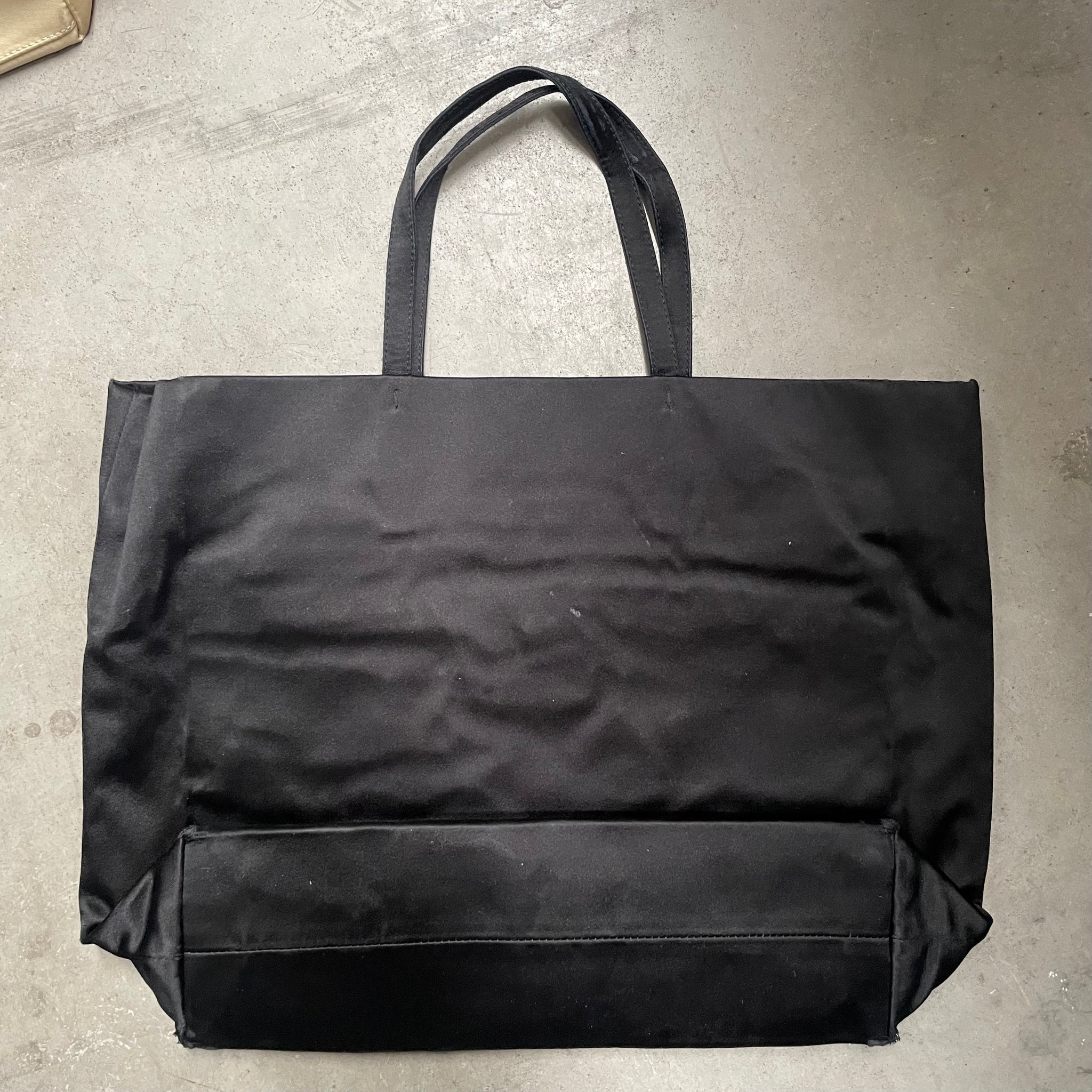 Prada Satin Black Tote Bag