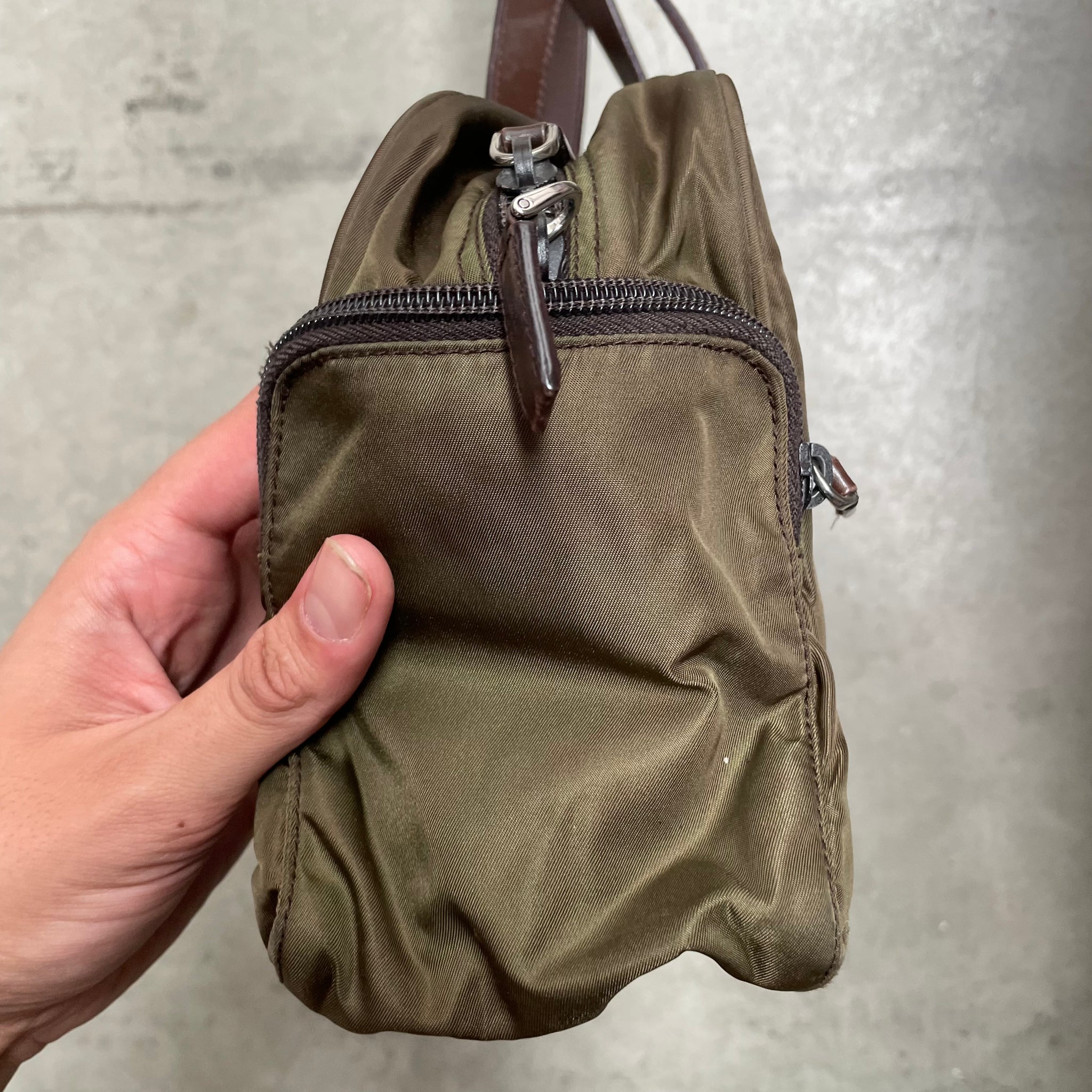 Prada Side Pocket Hand Bag Nylon
