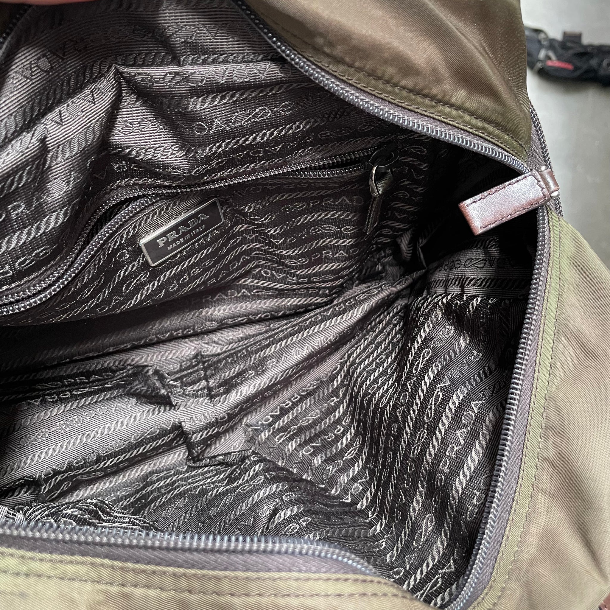 Prada Side Pocket Hand Bag Nylon