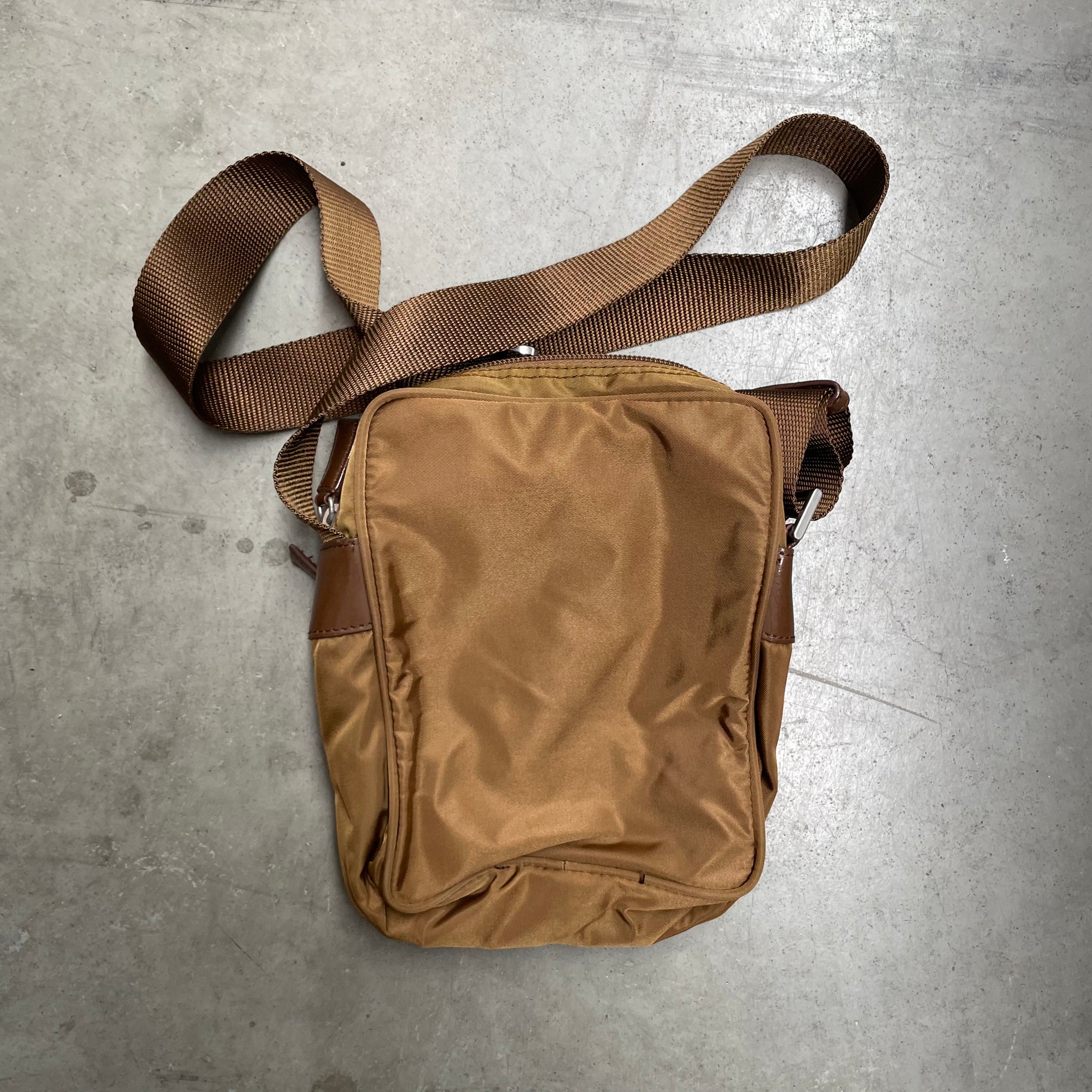 Prada Camera Crossbody Bag Nylon Brown