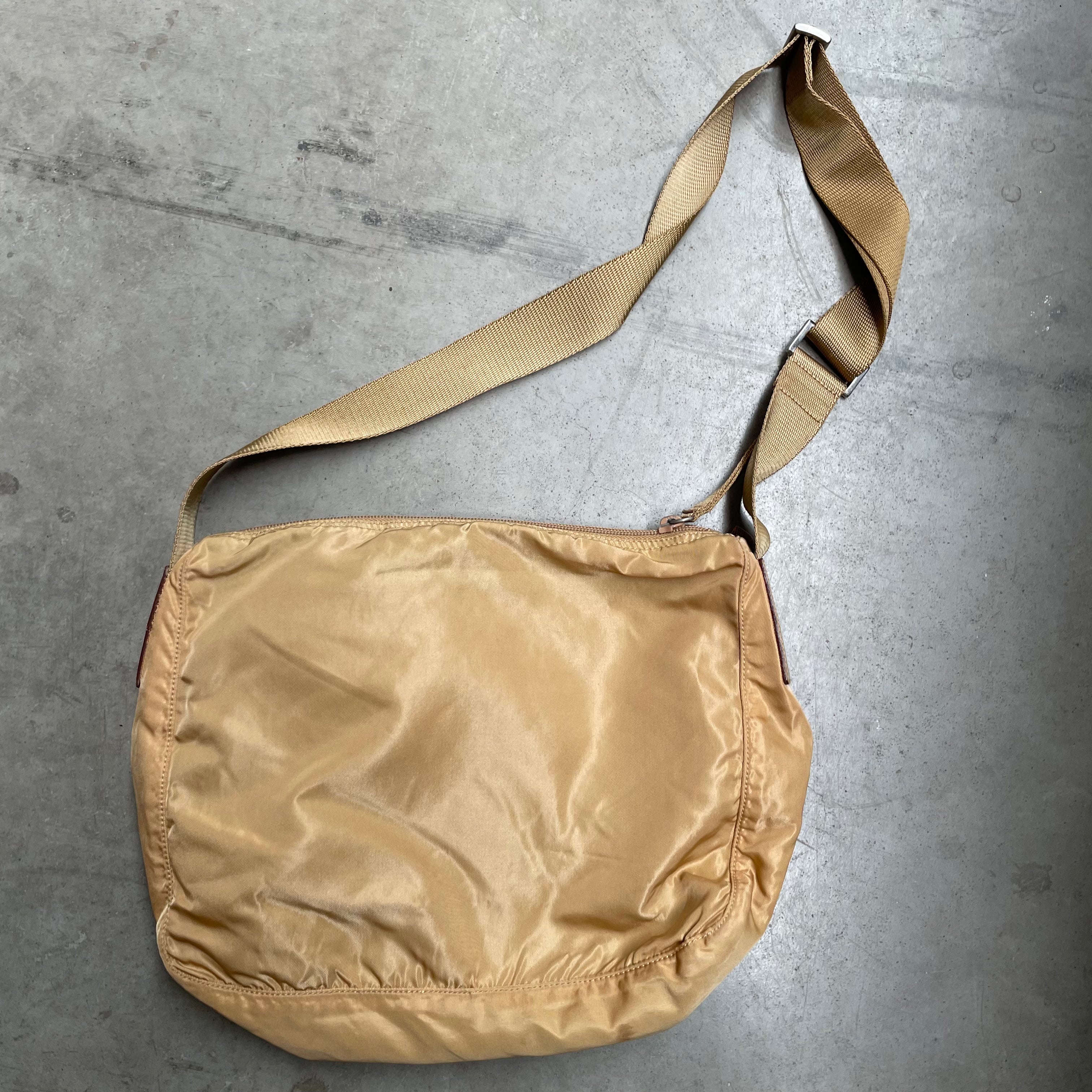Prada Medium Crossbody Bag Nylon Beige