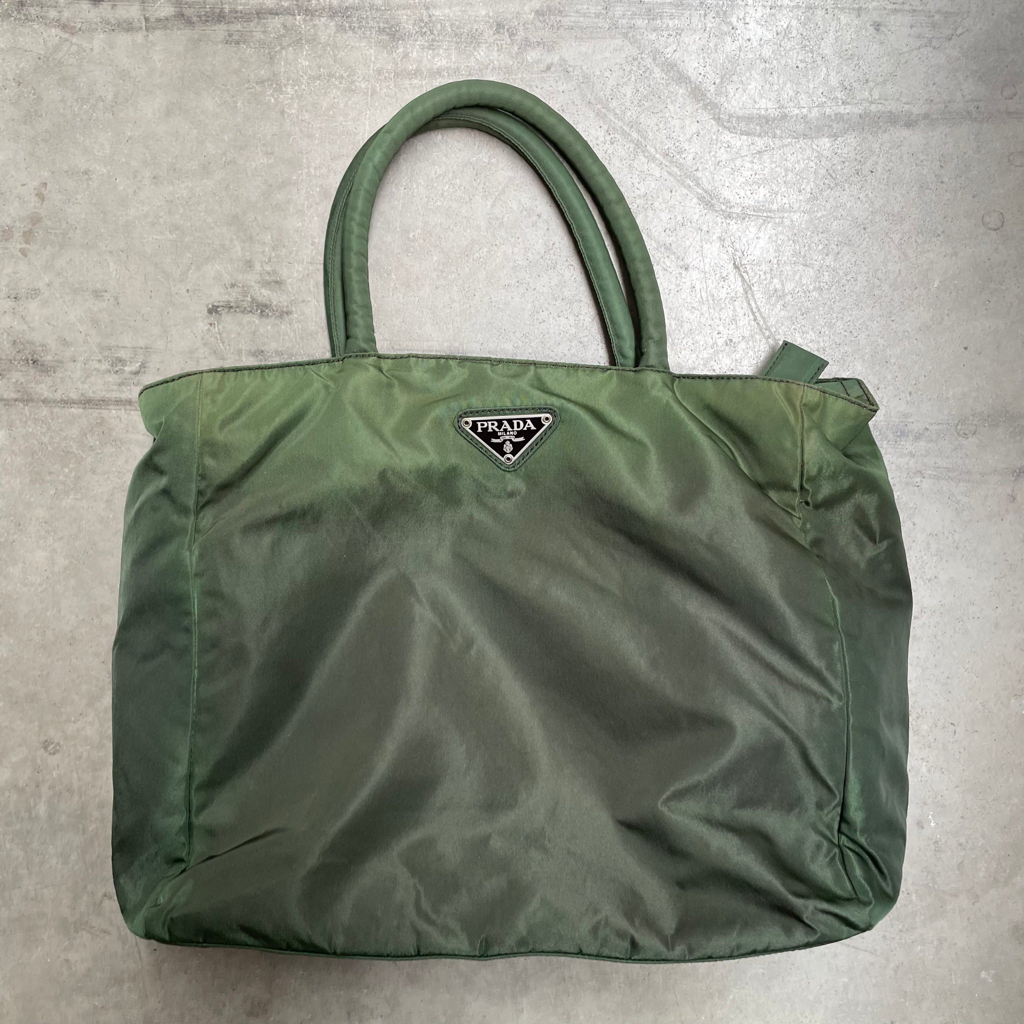 Prada Tote Bag Nylon Forest Green