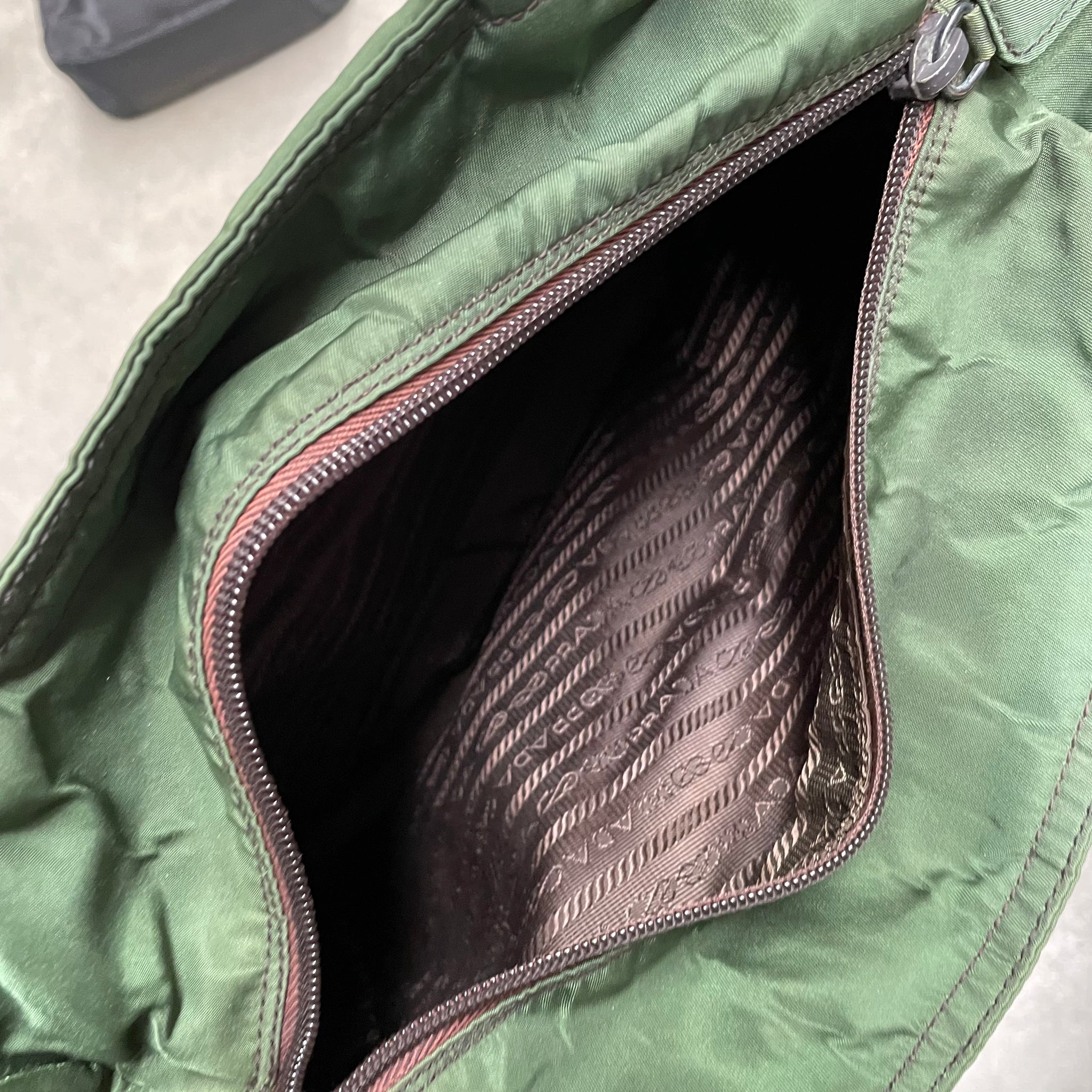 Prada Tote Bag Nylon Forest Green