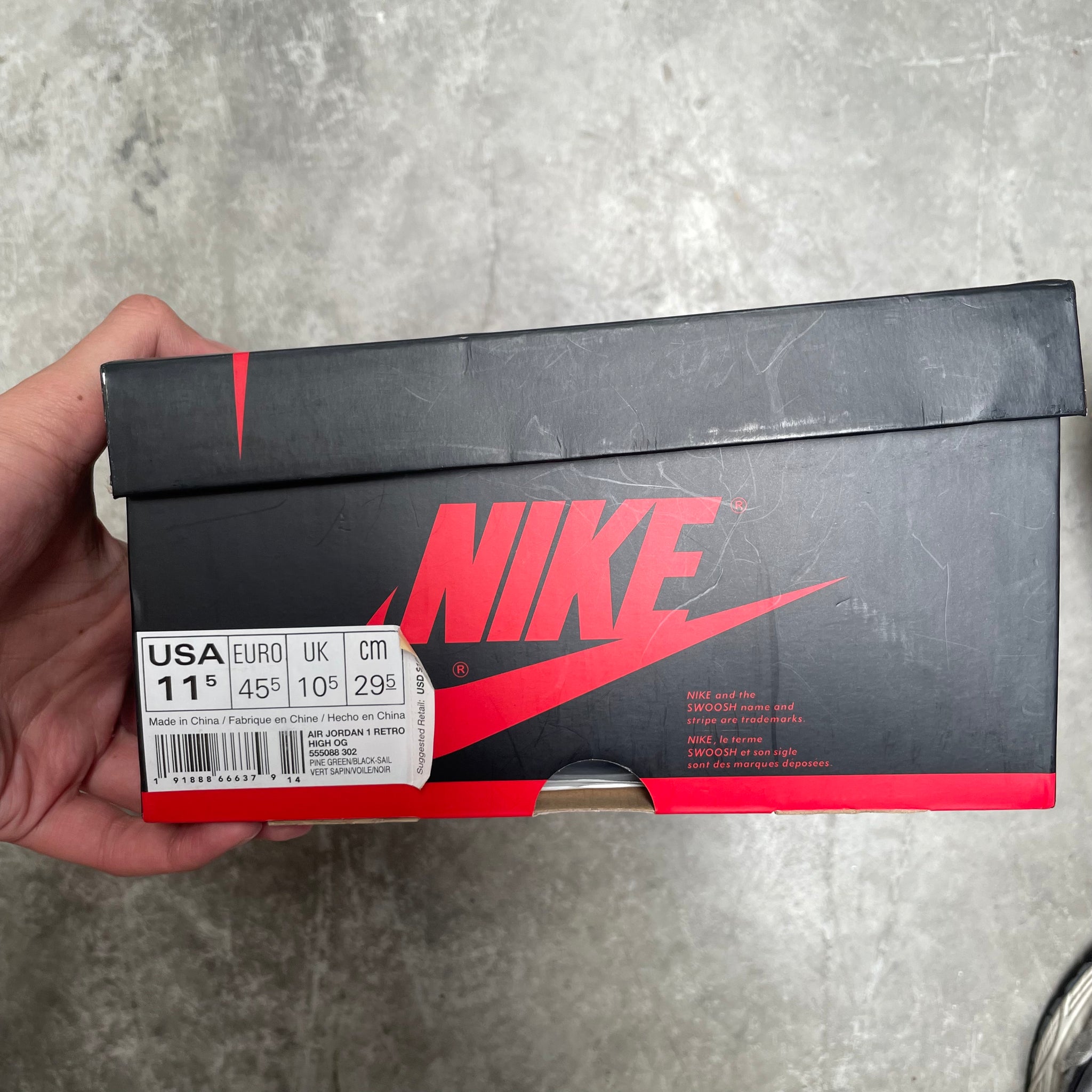 Jordan 1 Retro High Pine Green US11.5